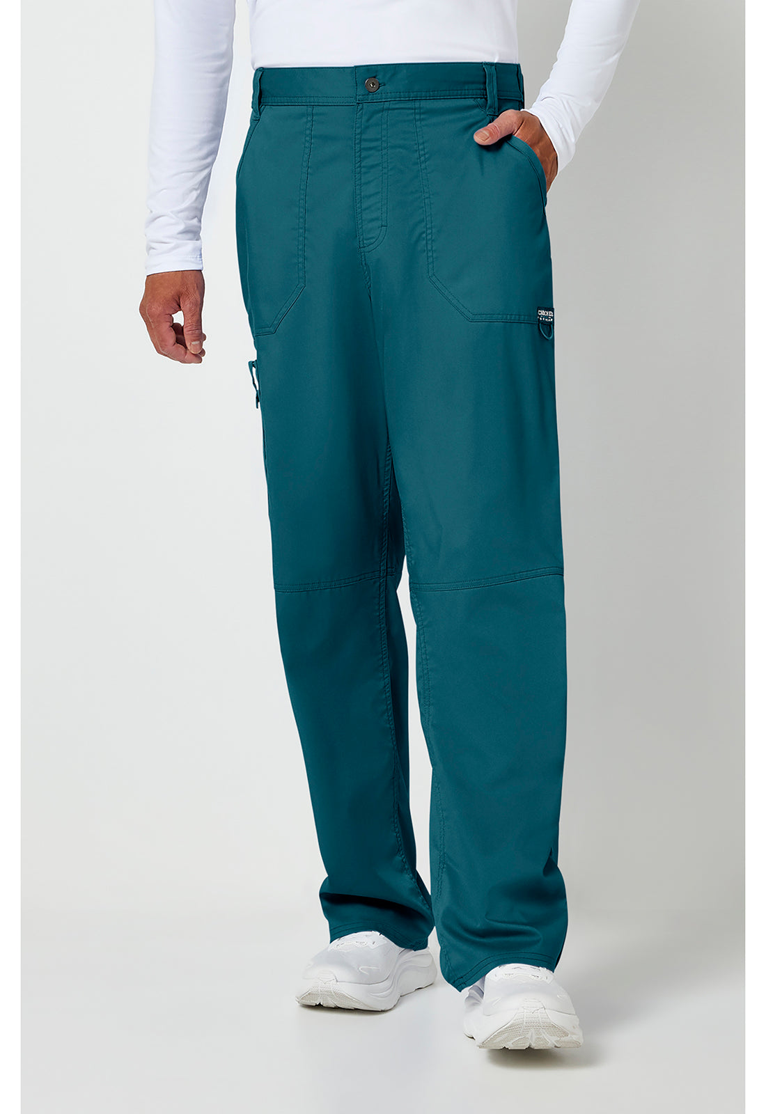 Cherokee Workwear Herenbroek met middelhoge taille en taps toelopende pijpen met 7 zakken en 2-way stretch WWE140