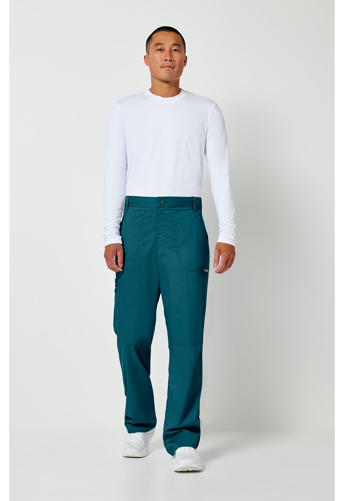 Cherokee Workwear Herenbroek met middelhoge taille en taps toelopende pijpen met 7 zakken en 2-way stretch WWE140