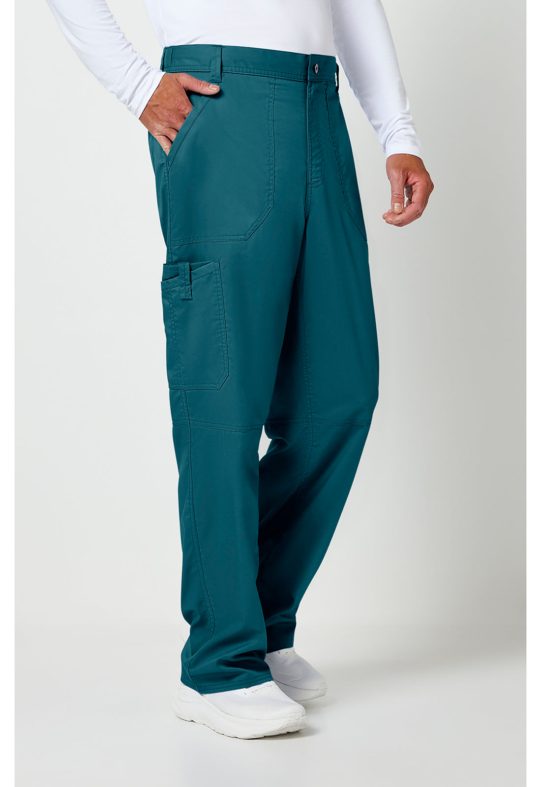 Cherokee Workwear Herenbroek met middelhoge taille en taps toelopende pijpen met 7 zakken en 2-way stretch WWE140