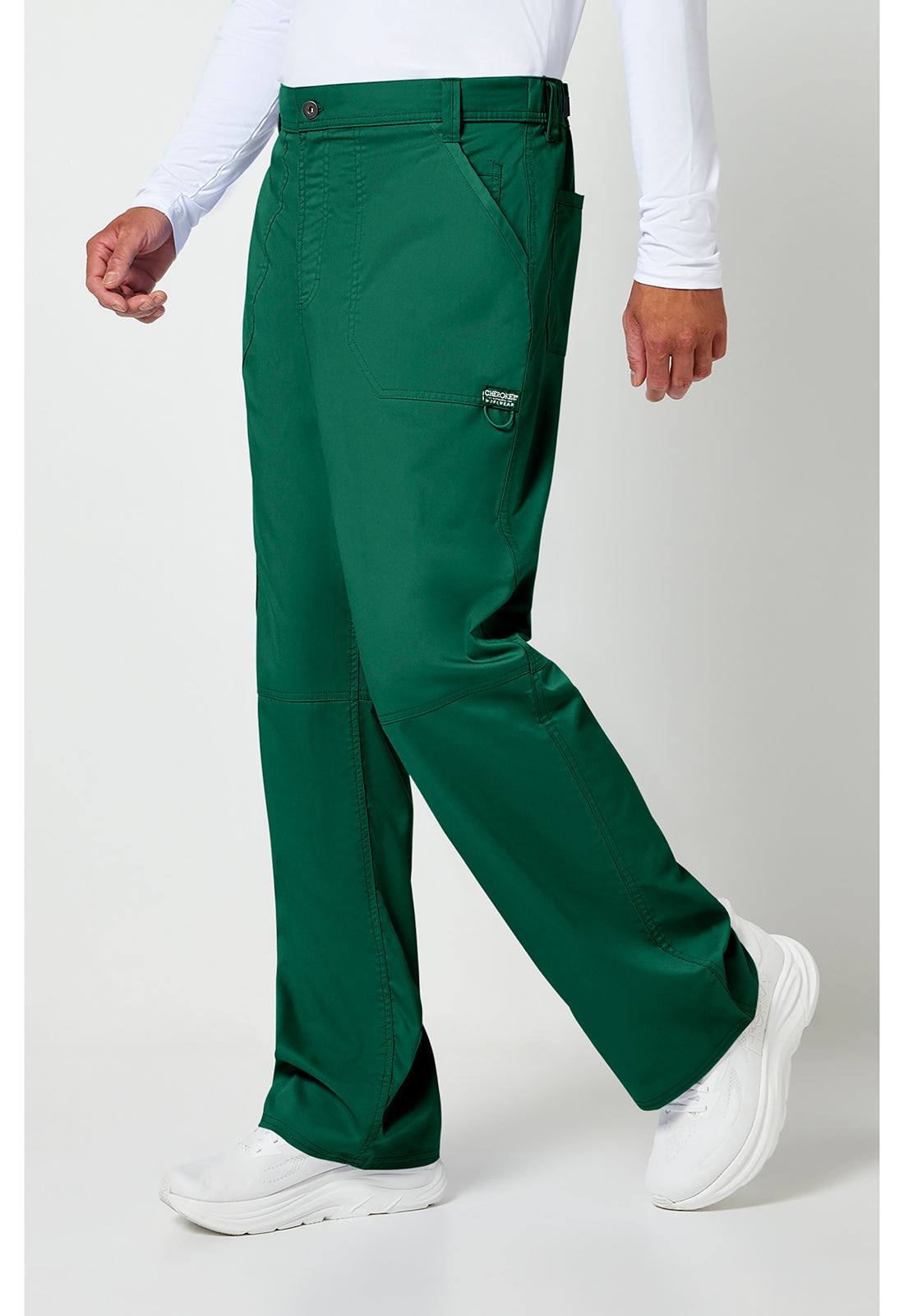Cherokee Workwear Herenbroek met middelhoge taille en taps toelopende pijpen met 7 zakken en 2-way stretch WWE140
