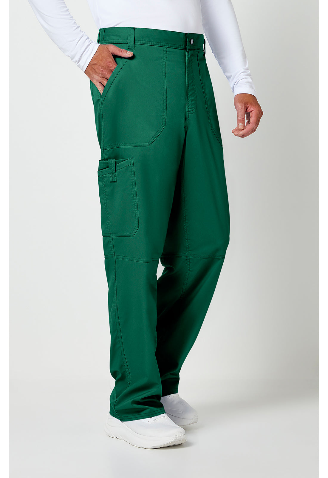 Cherokee Workwear Herenbroek met middelhoge taille en taps toelopende pijpen met 7 zakken en 2-way stretch WWE140