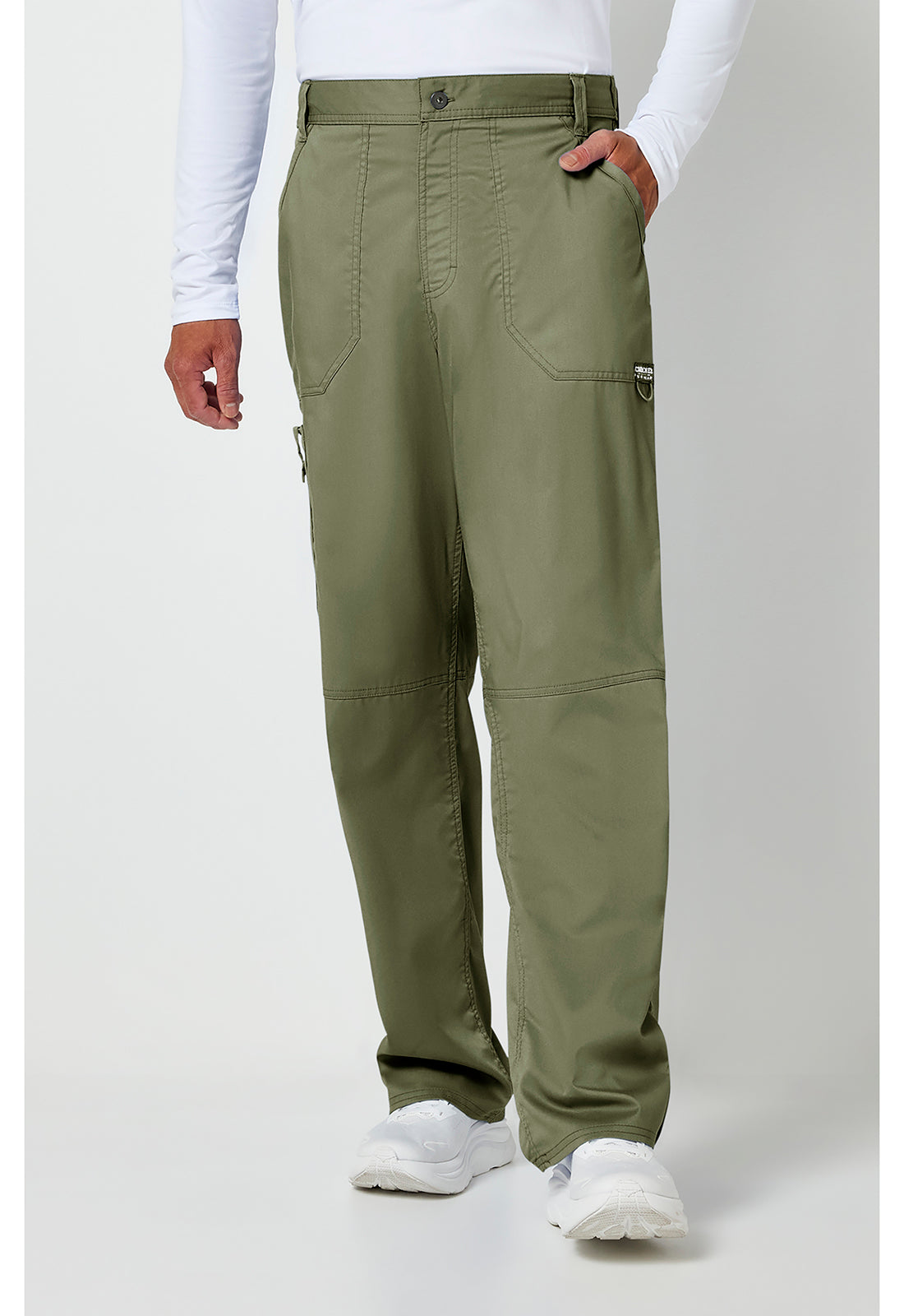 Cherokee Workwear Herenbroek met middelhoge taille en taps toelopende pijpen met 7 zakken en 2-way stretch WWE140