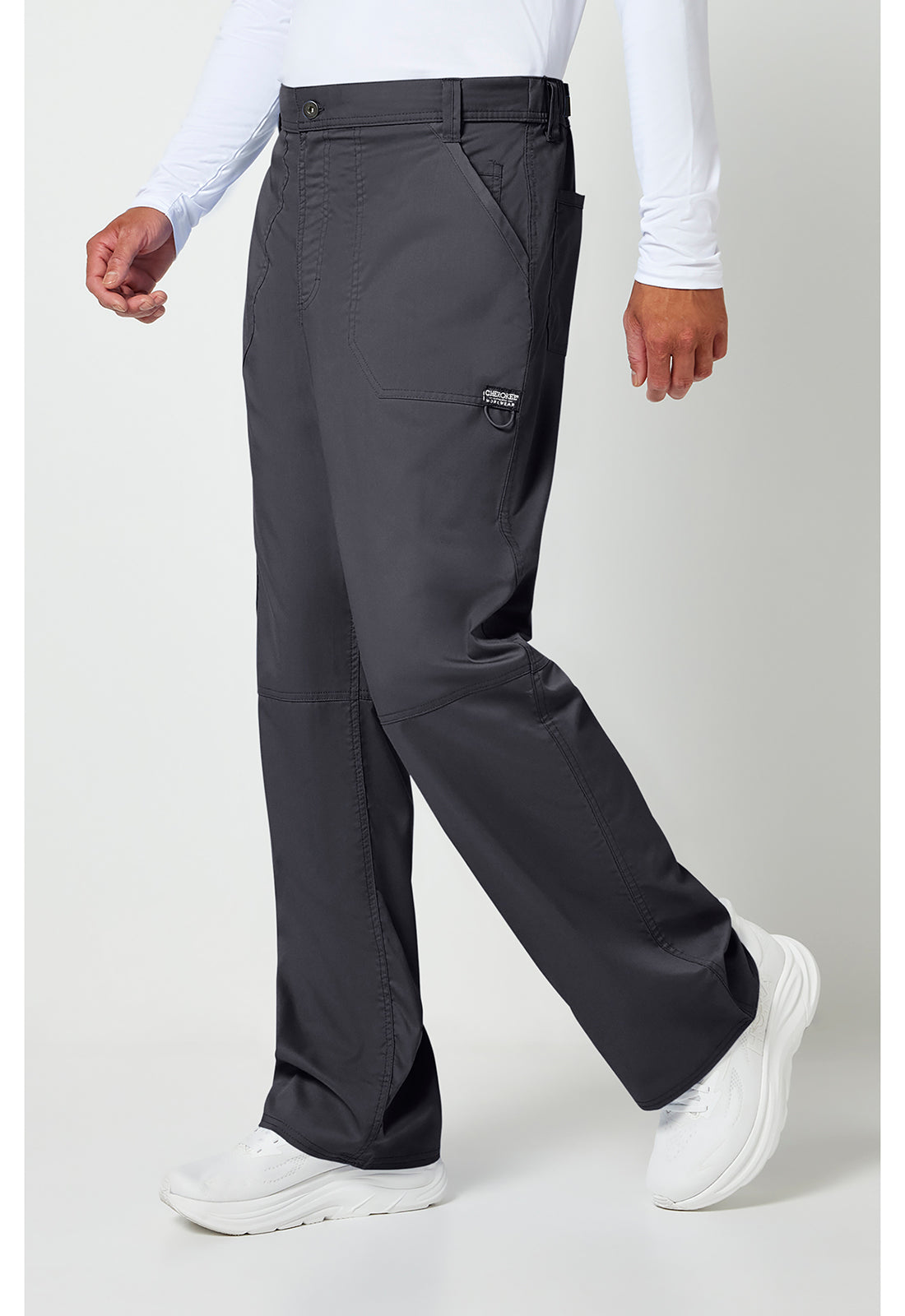 Cherokee Workwear Herenbroek met middelhoge taille en taps toelopende pijpen met 7 zakken en 2-way stretch WWE140
