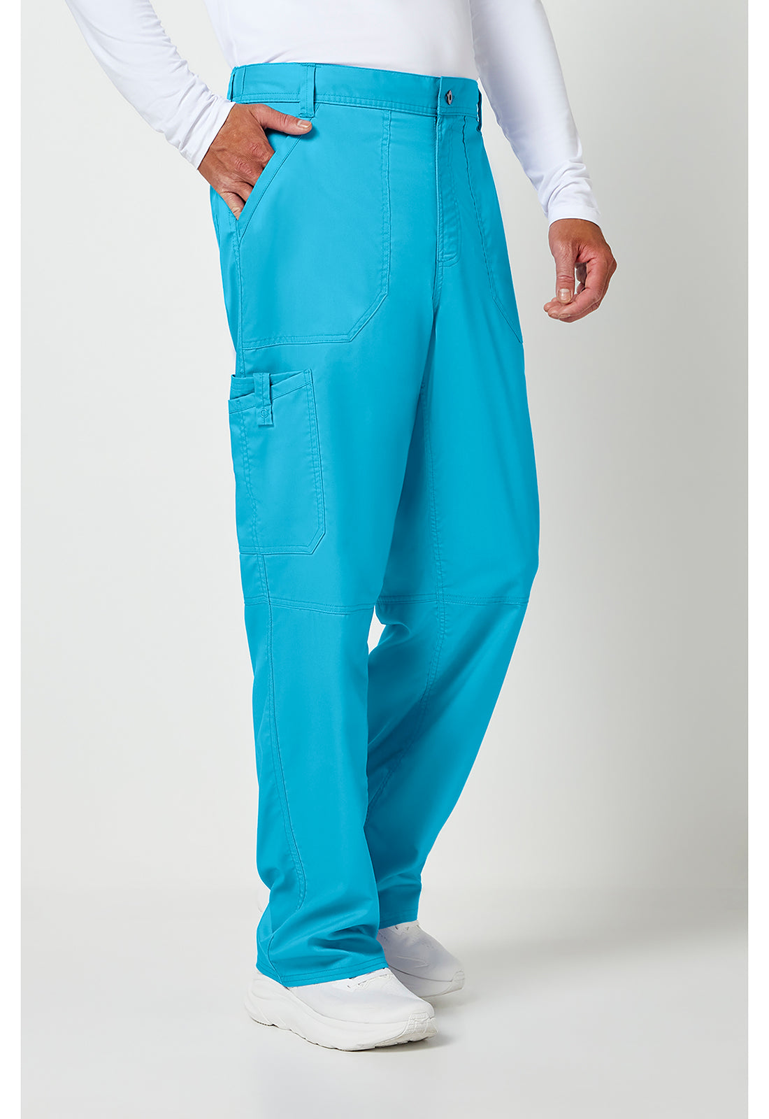 Cherokee Workwear Herenbroek met middelhoge taille en taps toelopende pijpen met 7 zakken en 2-way stretch WWE140