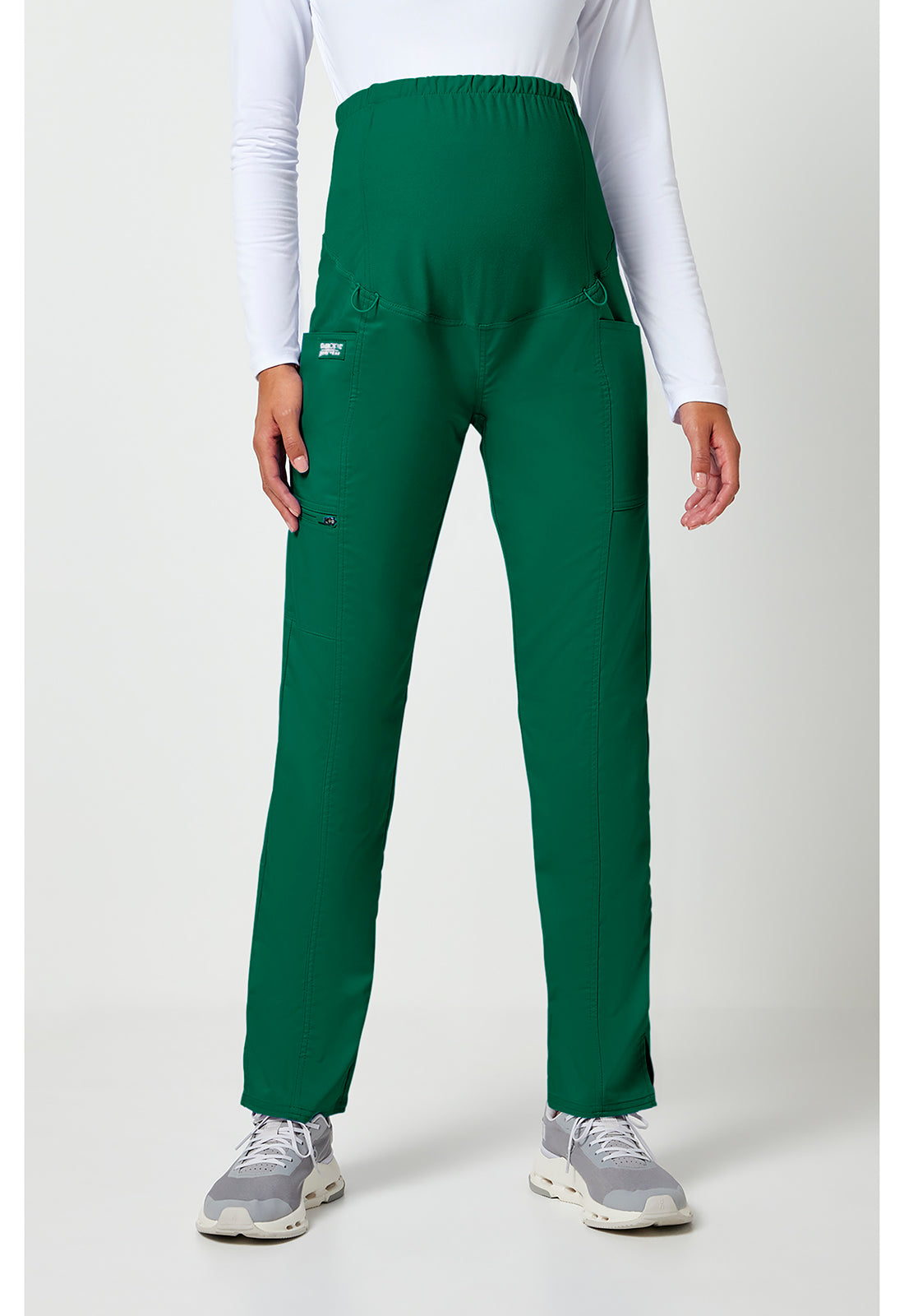 Cherokee Workwear Rechte zwangerschapsbroek met gebreid buikpaneel en 2-way stretch WWE155