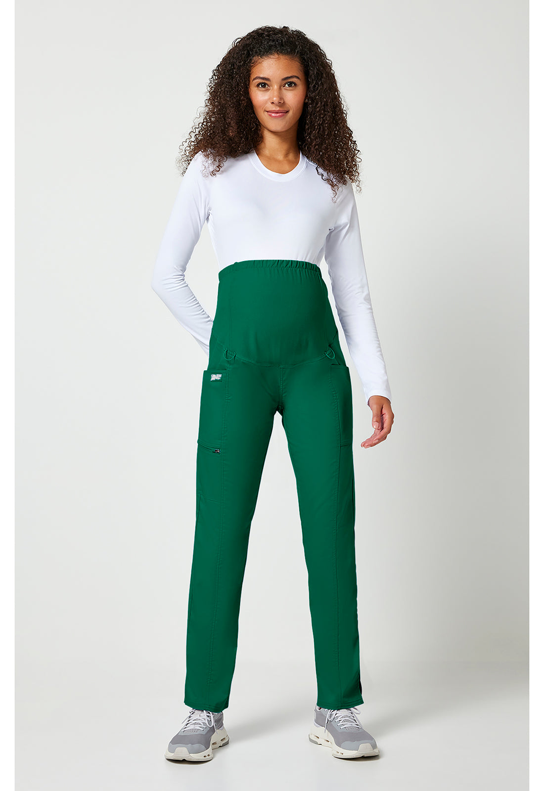 Cherokee Workwear Rechte zwangerschapsbroek met gebreid buikpaneel en 2-way stretch WWE155