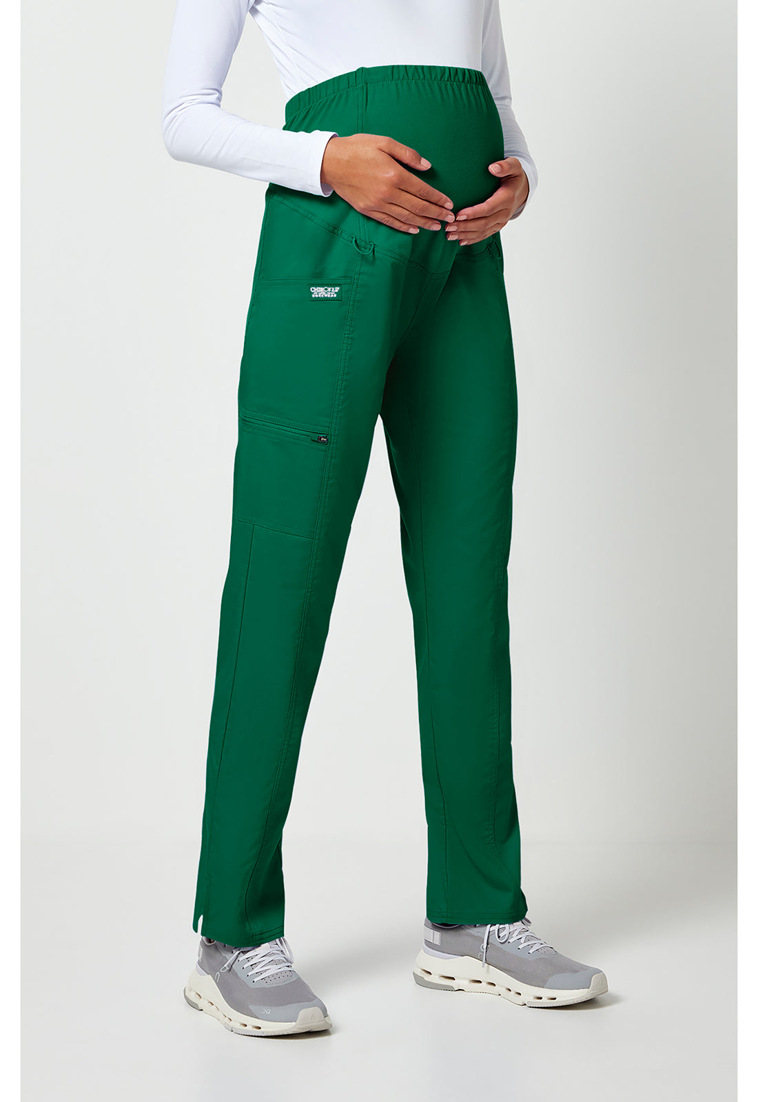 Cherokee Workwear Rechte zwangerschapsbroek met gebreid buikpaneel en 2-way stretch WWE155