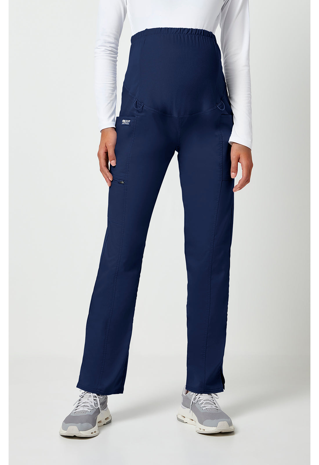 Cherokee Workwear Rechte zwangerschapsbroek met gebreid buikpaneel en 2-way stretch WWE155