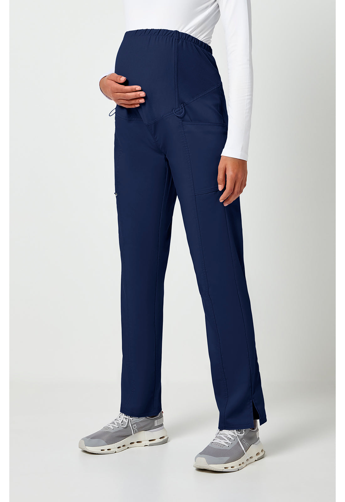 Cherokee Workwear Rechte zwangerschapsbroek met gebreid buikpaneel en 2-way stretch WWE155