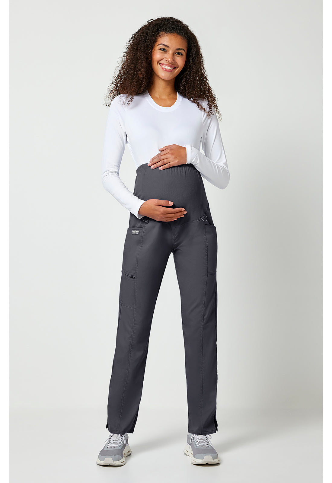 Cherokee Workwear Rechte zwangerschapsbroek met gebreid buikpaneel en 2-way stretch WWE155