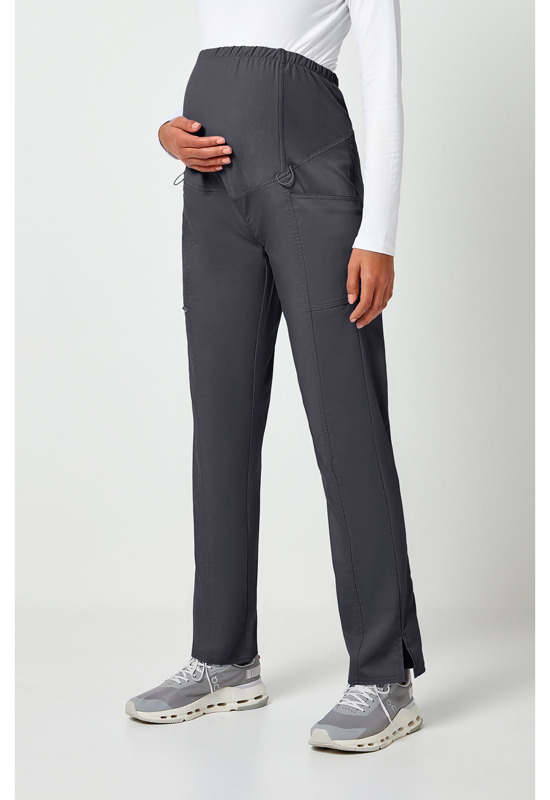 Cherokee Workwear Rechte zwangerschapsbroek met gebreid buikpaneel en 2-way stretch WWE155