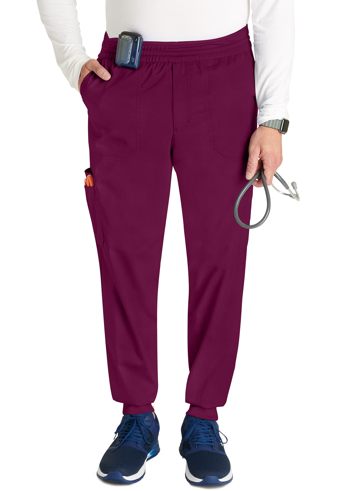 Cherokee Workwear Heren joggingbroek met meshdetails en taps toelopende pijpen WWE251