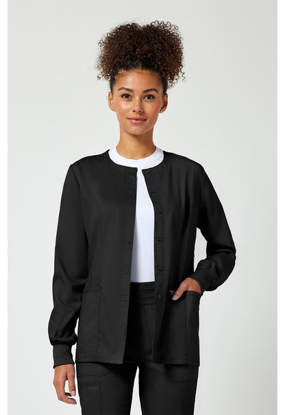 Cherokee Workwear Warming-upjack met drukknoopsluiting met geribde manchetten en 2-way stretch WWE310