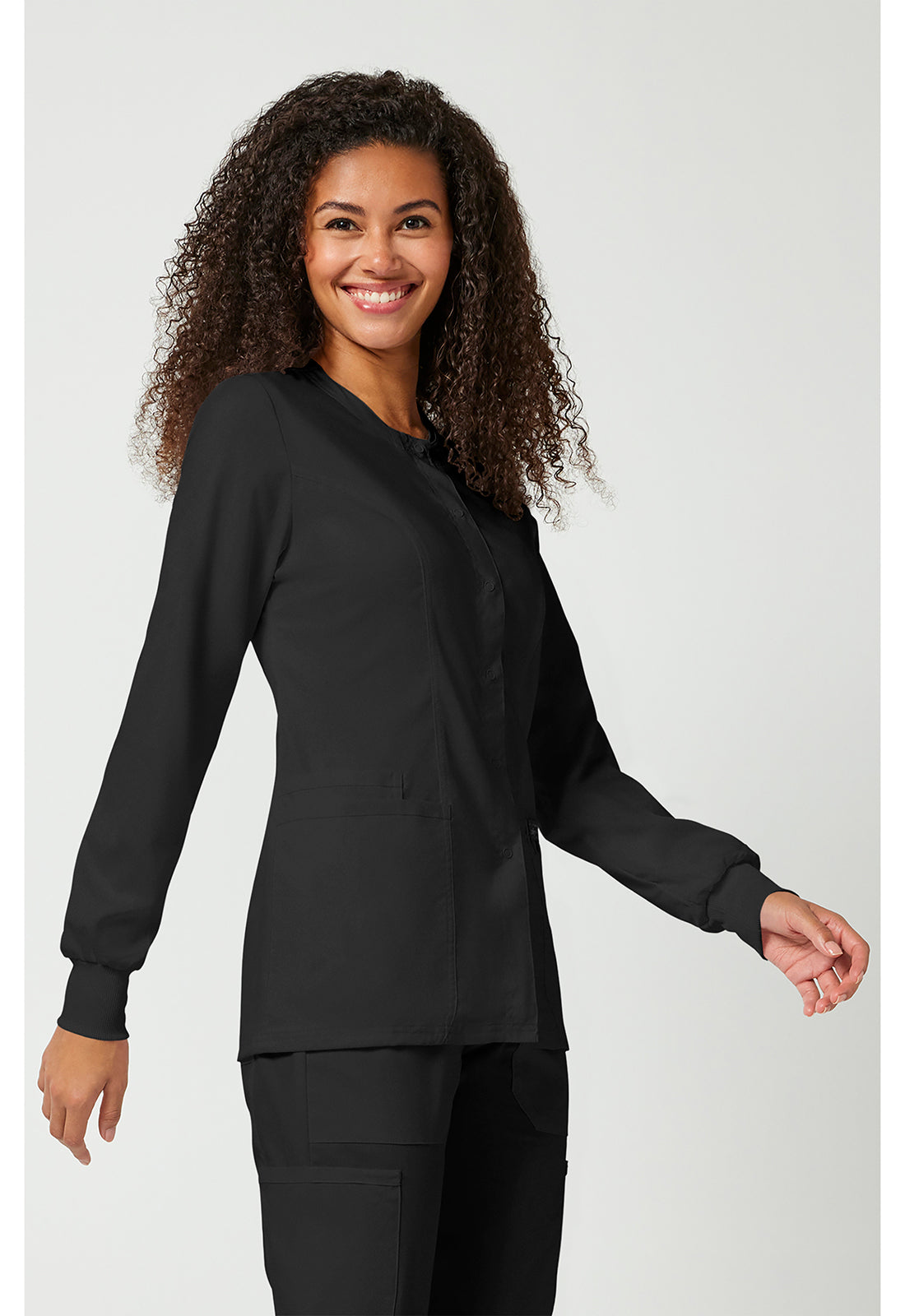 Cherokee Workwear Warming-upjack met drukknoopsluiting met geribde manchetten en 2-way stretch WWE310