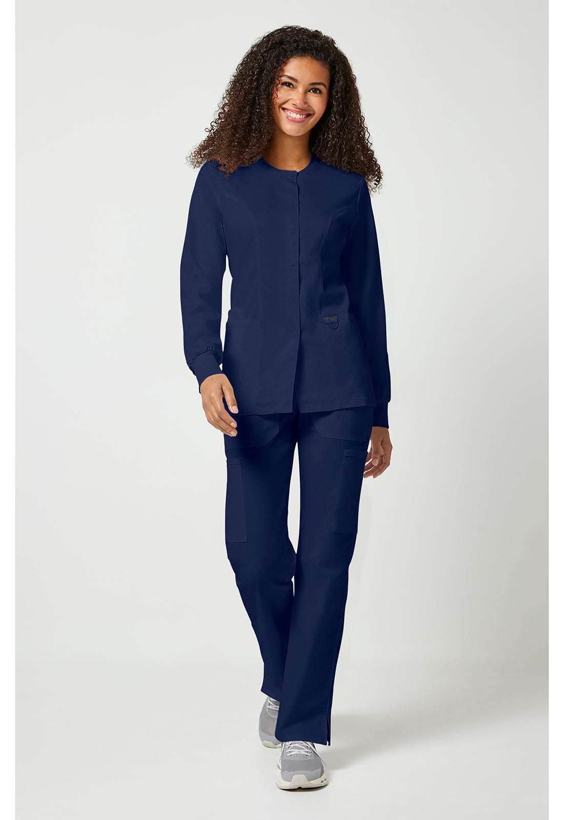 Cherokee Workwear Warming-upjack met drukknoopsluiting met geribde manchetten en 2-way stretch WWE310