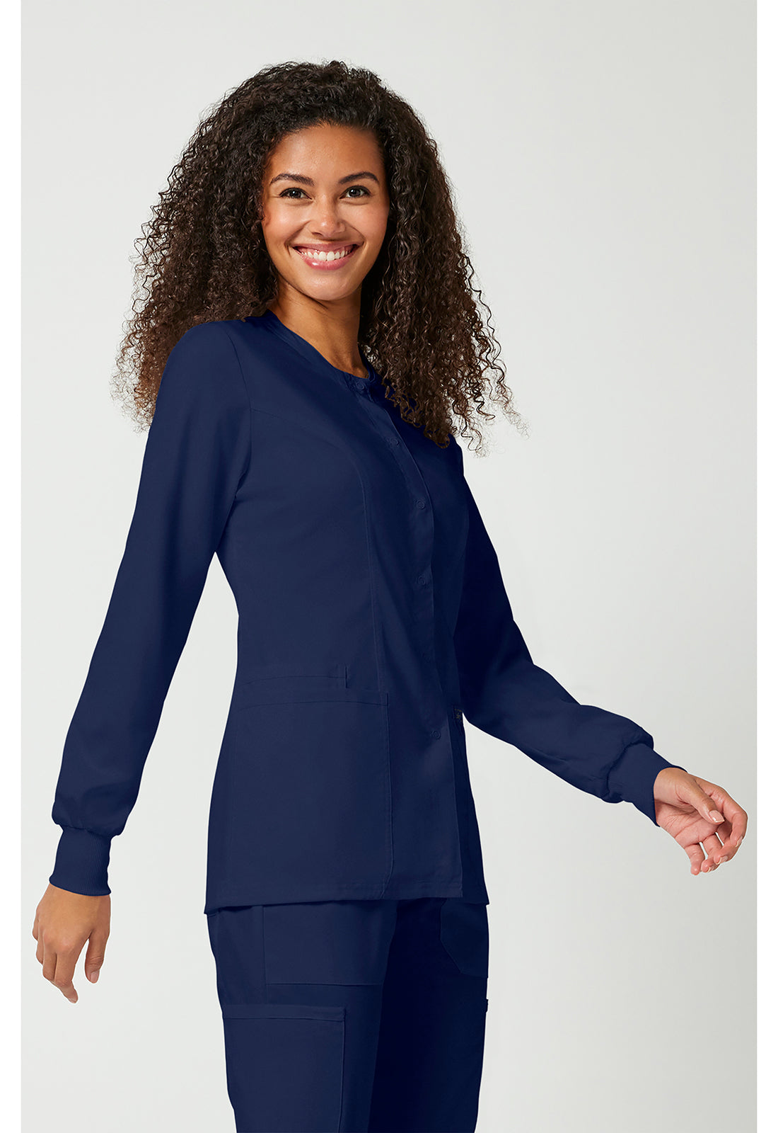 Cherokee Workwear Warming-upjack met drukknoopsluiting met geribde manchetten en 2-way stretch WWE310