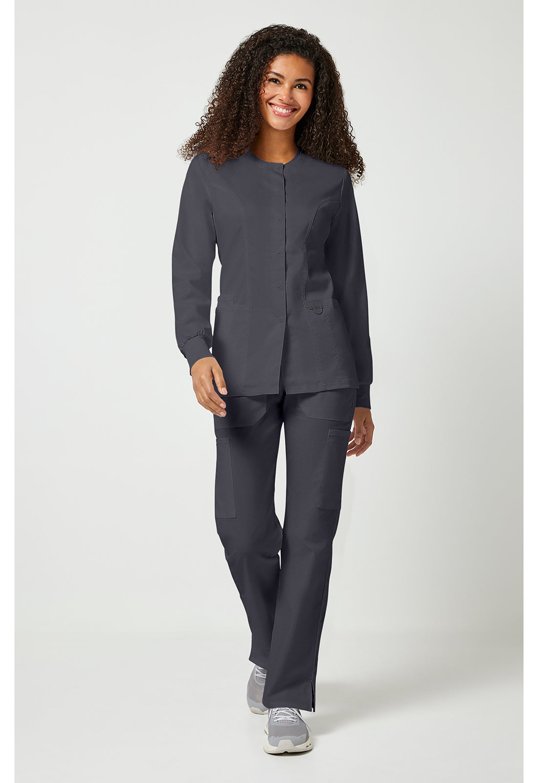 Cherokee Workwear Warming-upjack met drukknoopsluiting met geribde manchetten en 2-way stretch WWE310