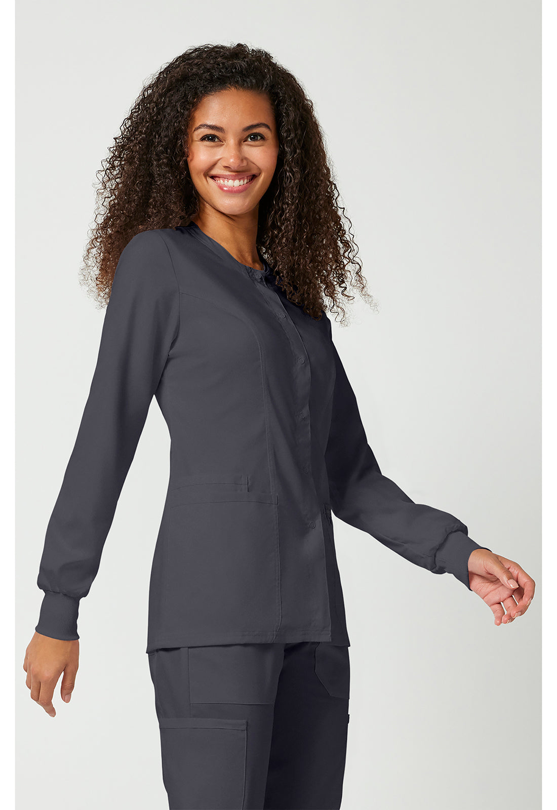 Cherokee Workwear Warming-upjack met drukknoopsluiting met geribde manchetten en 2-way stretch WWE310