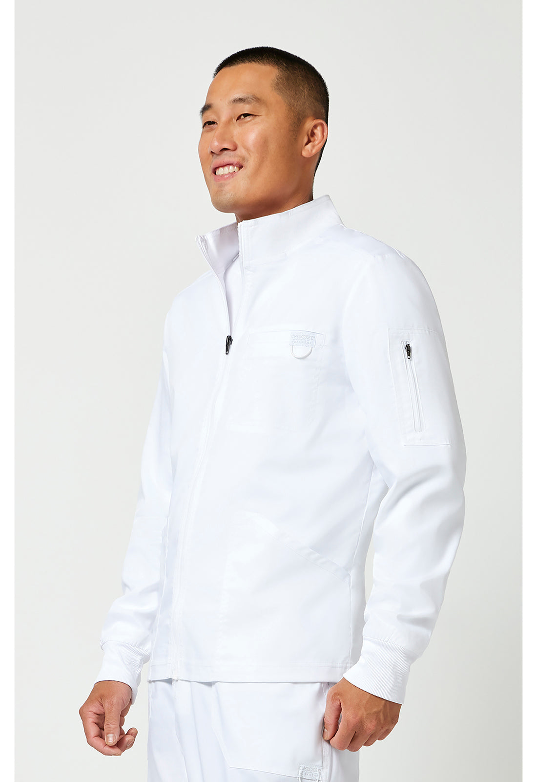 Cherokee Workwear Herenjas met ritssluiting, geribde manchetten en 2-way stretch WWE320