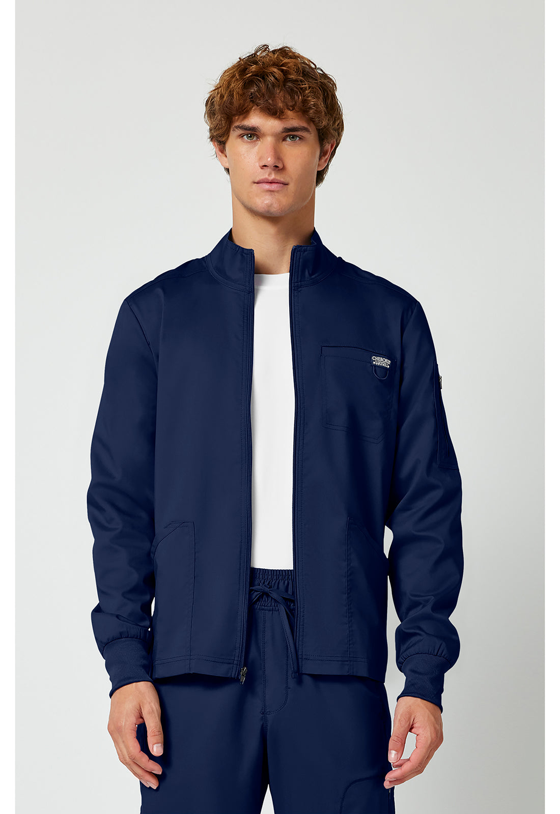 Cherokee Workwear Herenjas met ritssluiting, geribde manchetten en 2-way stretch WWE320