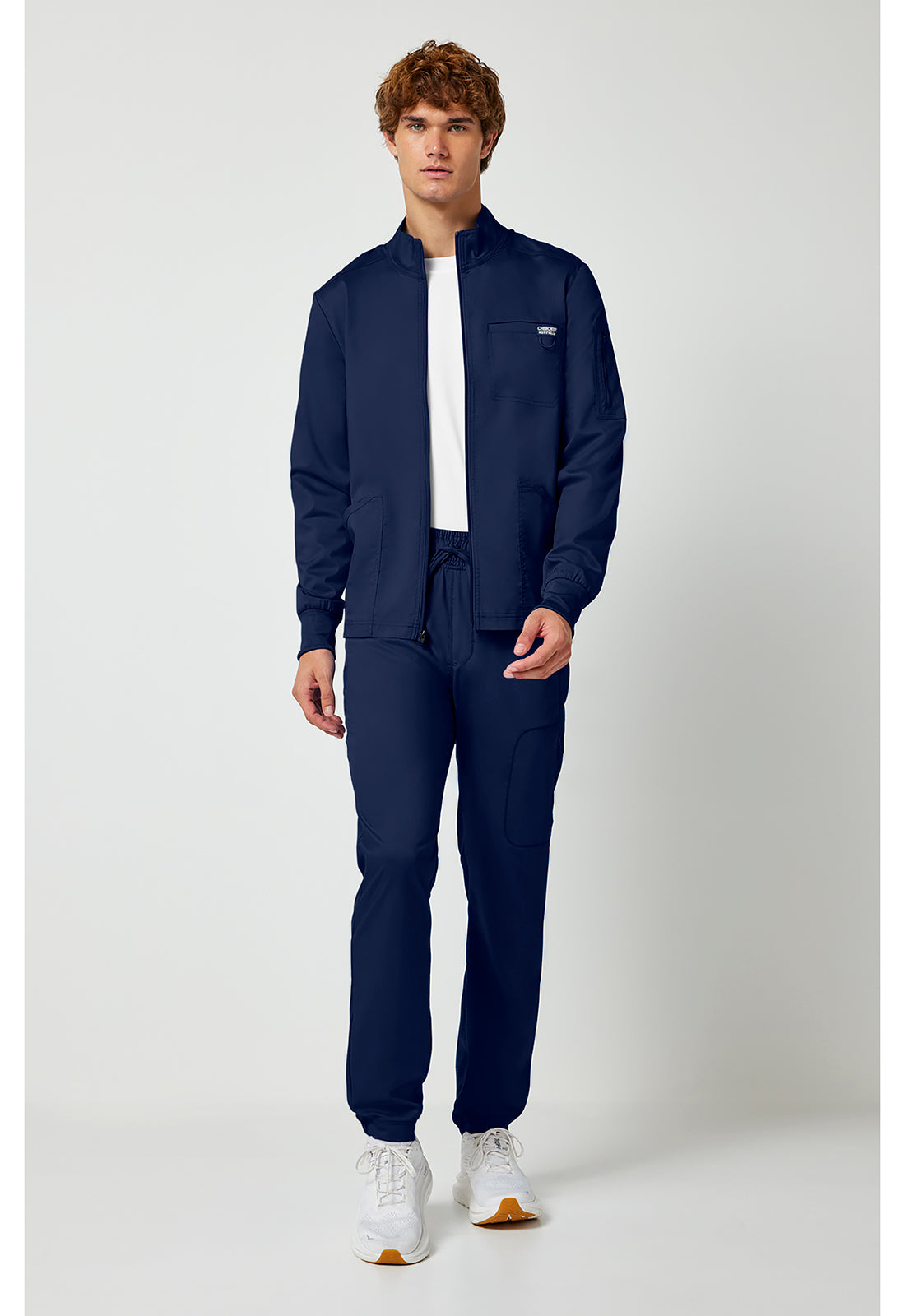 Cherokee Workwear Herenjas met ritssluiting, geribde manchetten en 2-way stretch WWE320