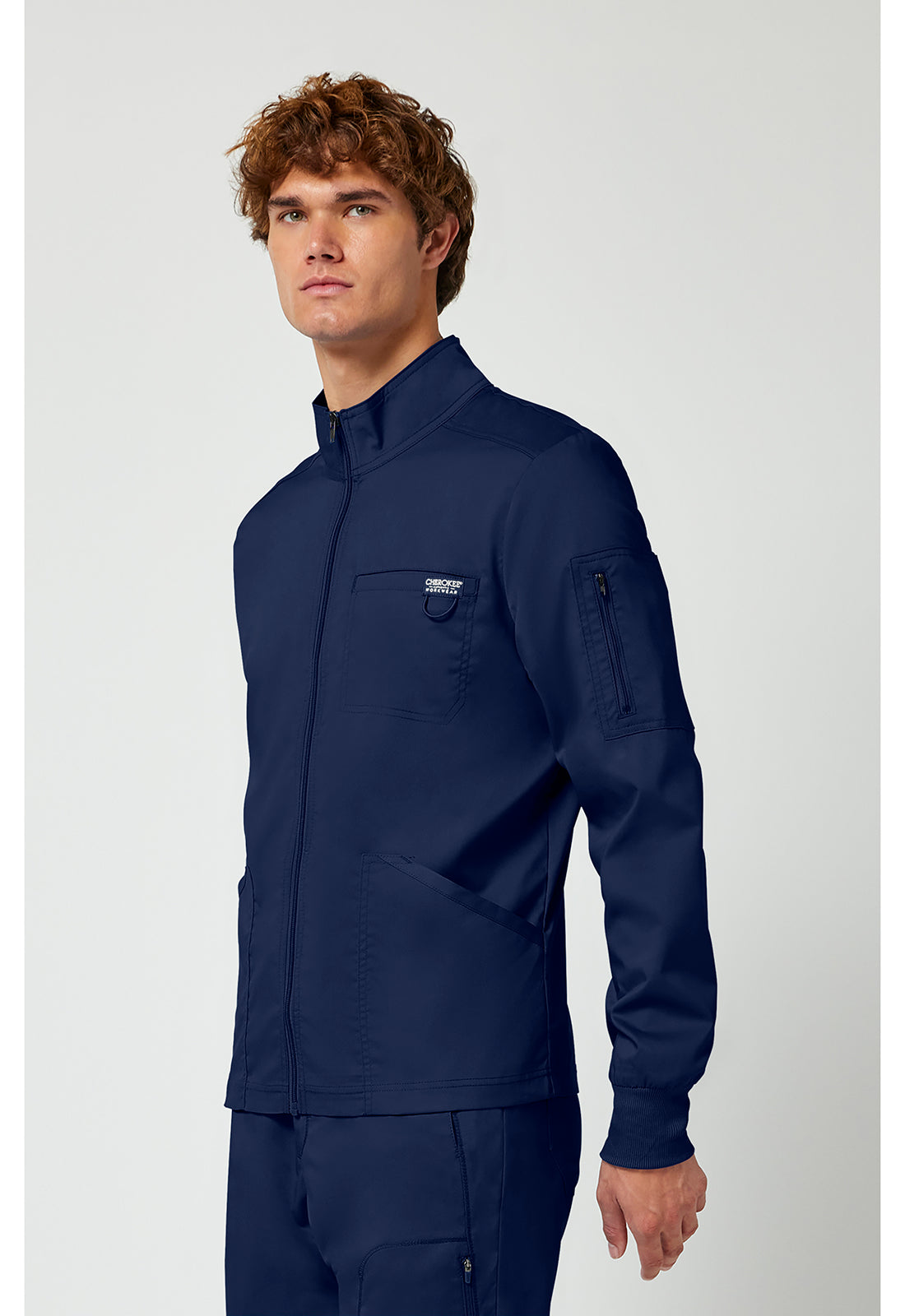 Cherokee Workwear Herenjas met ritssluiting, geribde manchetten en 2-way stretch WWE320