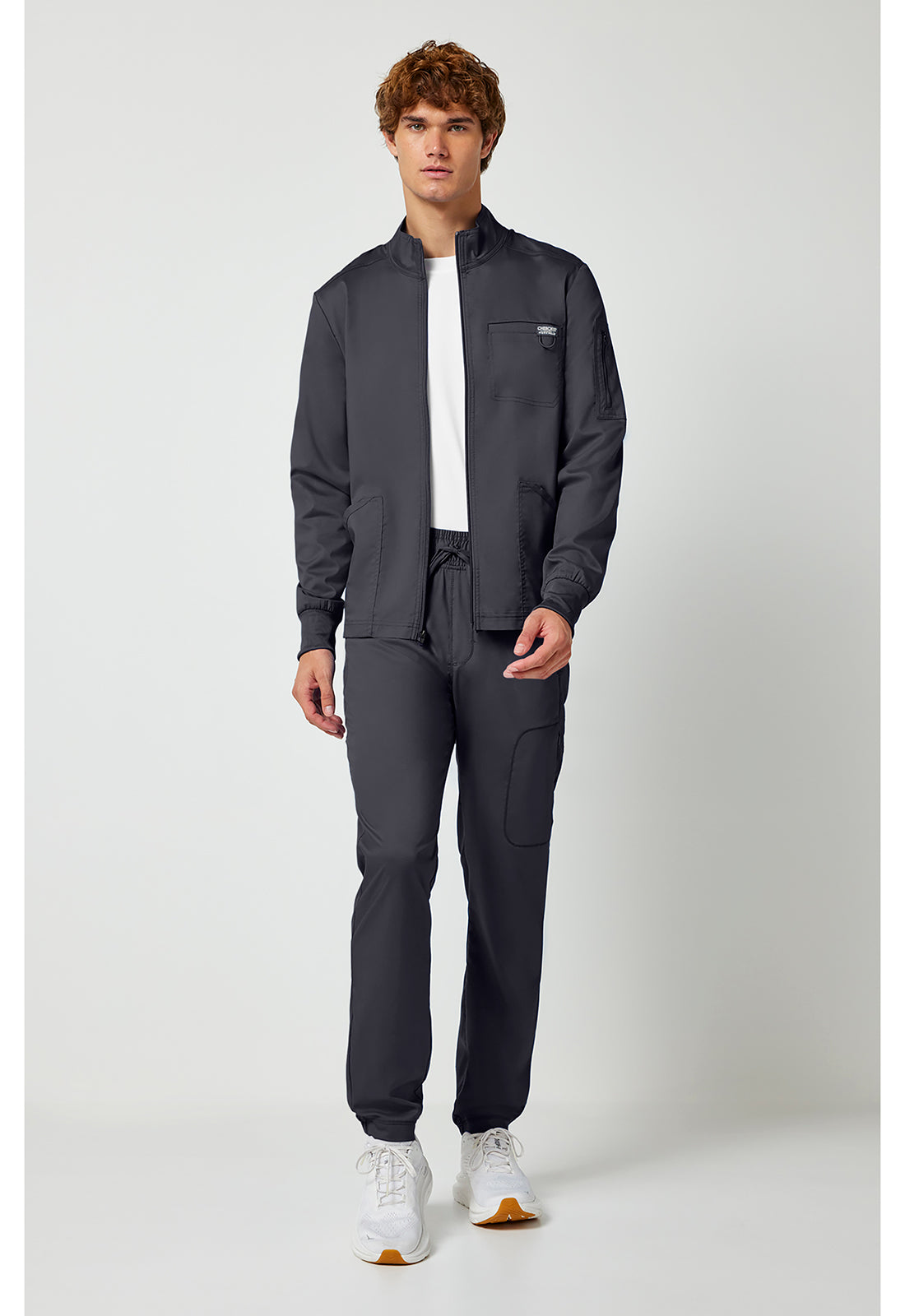 Cherokee Workwear Herenjas met ritssluiting, geribde manchetten en 2-way stretch WWE320