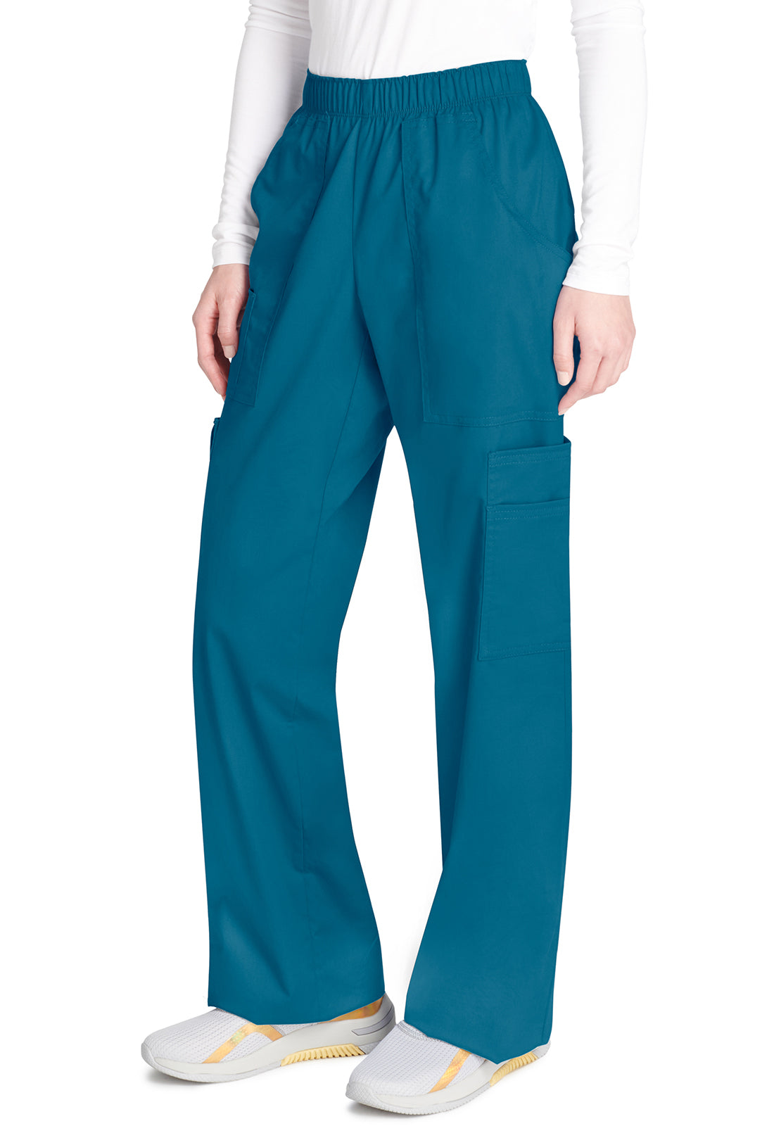 Cherokee Workwear Cargo broek met middelhoge taille en elastische tailleband met 7 zakken en Core Stretch WWE4005
