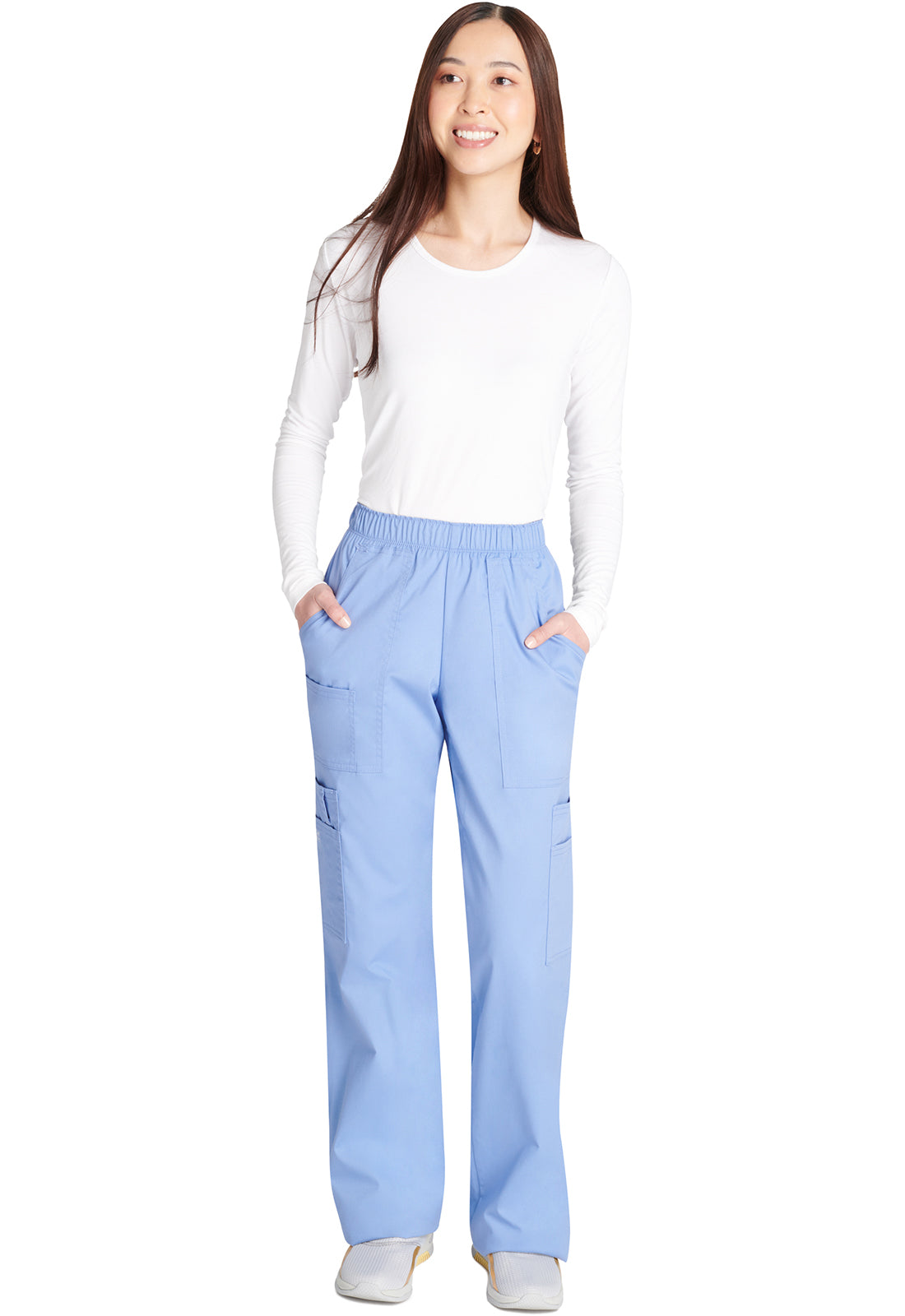 Cherokee Workwear Cargo broek met middelhoge taille en elastische tailleband met 7 zakken en Core Stretch WWE4005