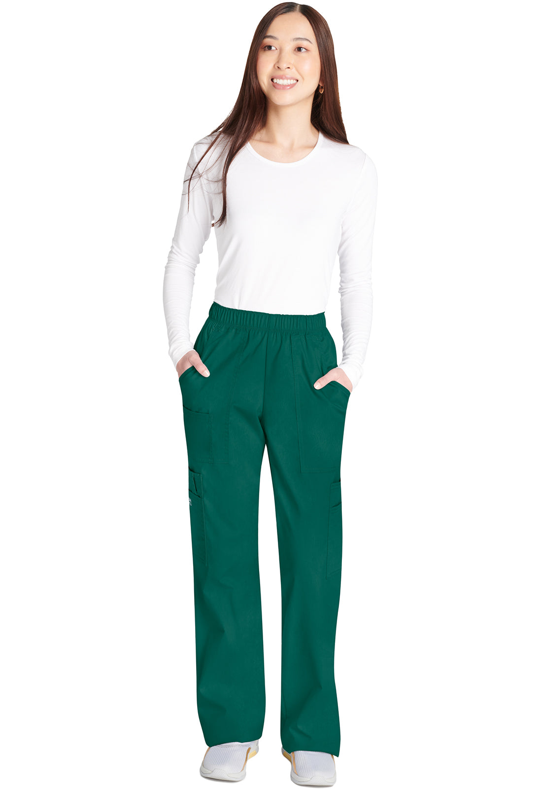 Cherokee Workwear Cargo broek met middelhoge taille en elastische tailleband met 7 zakken en Core Stretch WWE4005