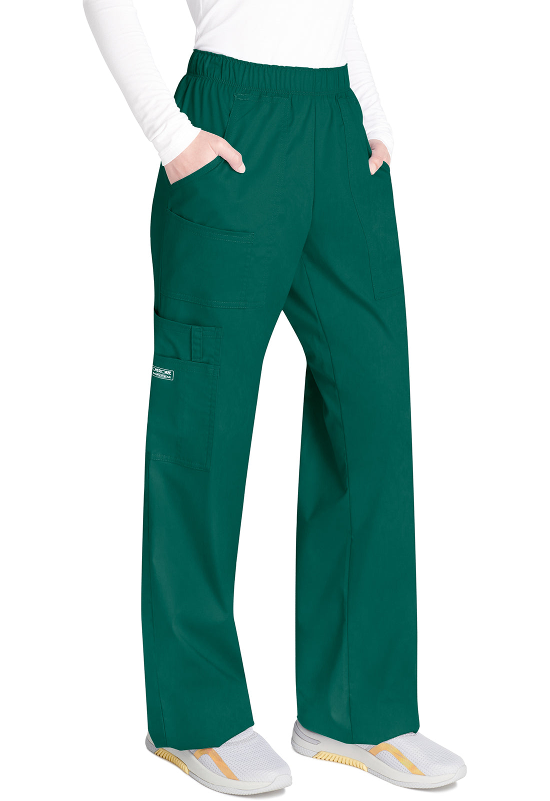 Cherokee Workwear Cargo broek met middelhoge taille en elastische tailleband met 7 zakken en Core Stretch WWE4005