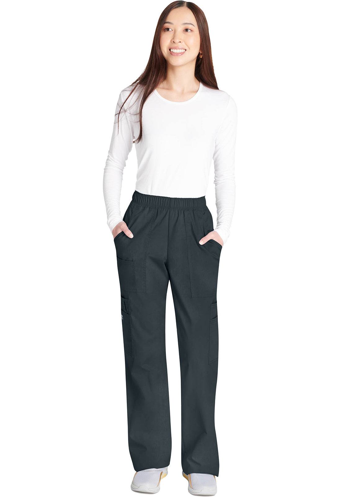 Cherokee Workwear Cargo broek met middelhoge taille en elastische tailleband met 7 zakken en Core Stretch WWE4005