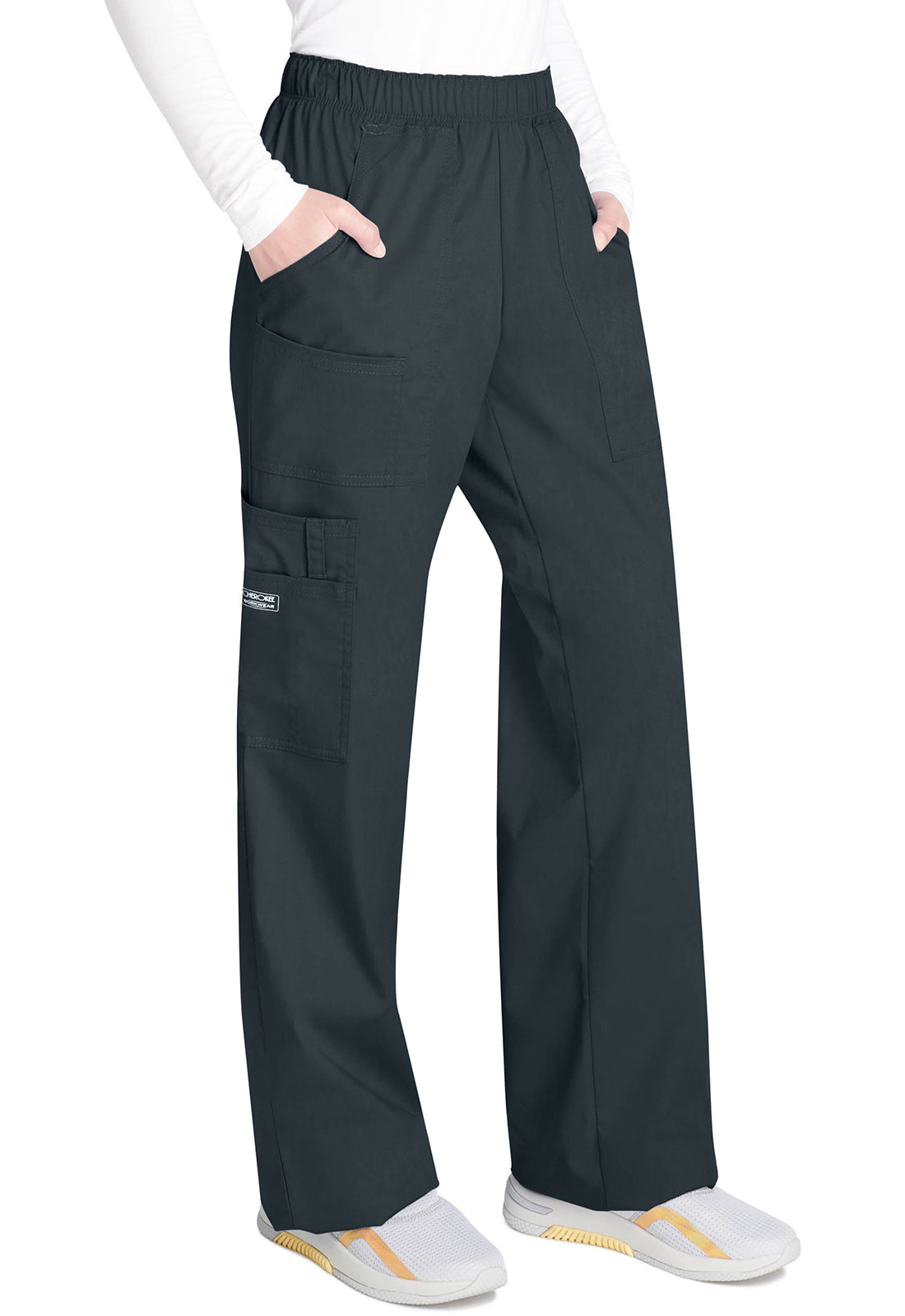 Cherokee Workwear Cargo broek met middelhoge taille en elastische tailleband met 7 zakken en Core Stretch WWE4005