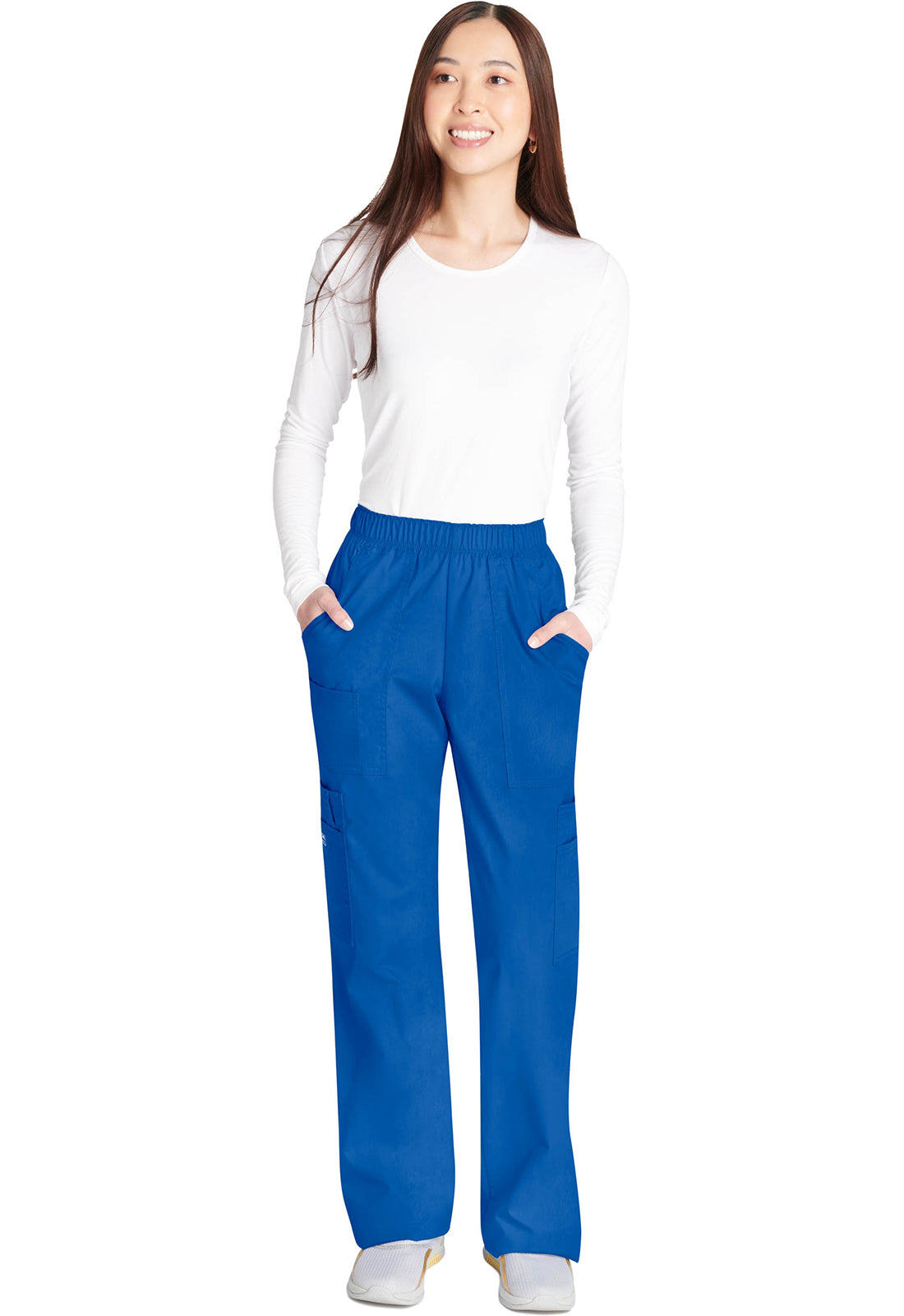 Cherokee Workwear Cargo broek met middelhoge taille en elastische tailleband met 7 zakken en Core Stretch WWE4005
