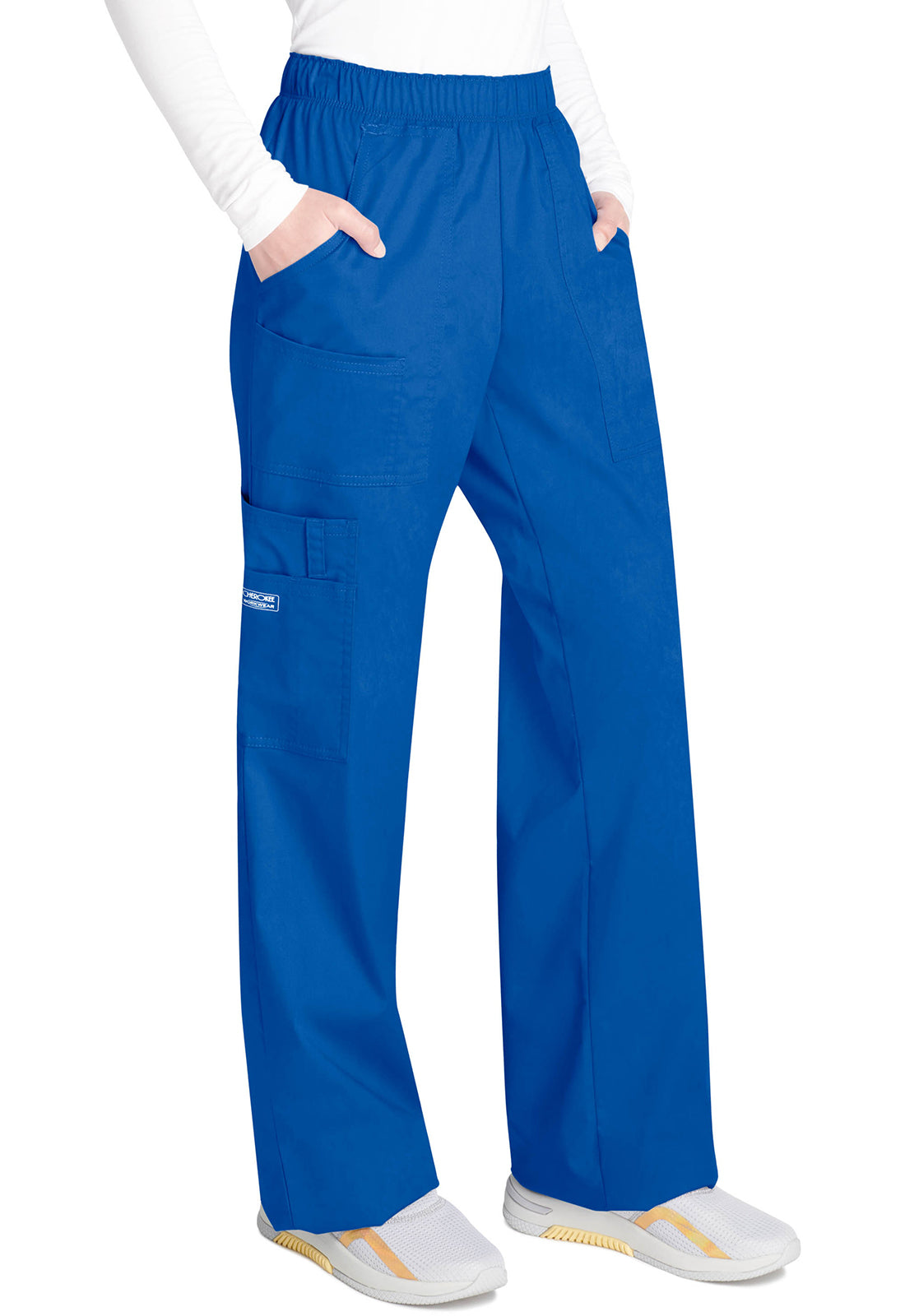 Cherokee Workwear Cargo broek met middelhoge taille en elastische tailleband met 7 zakken en Core Stretch WWE4005