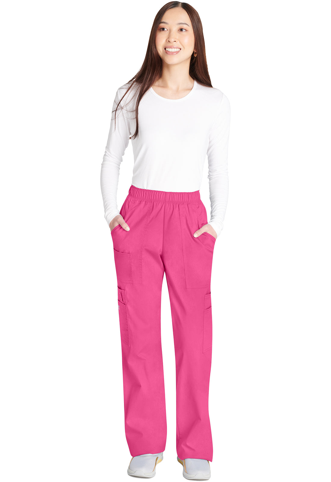 Cherokee Workwear Cargo broek met middelhoge taille en elastische tailleband met 7 zakken en Core Stretch WWE4005