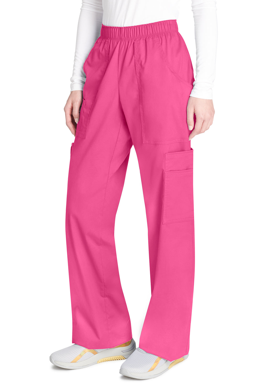 Cherokee Workwear Cargo broek met middelhoge taille en elastische tailleband met 7 zakken en Core Stretch WWE4005
