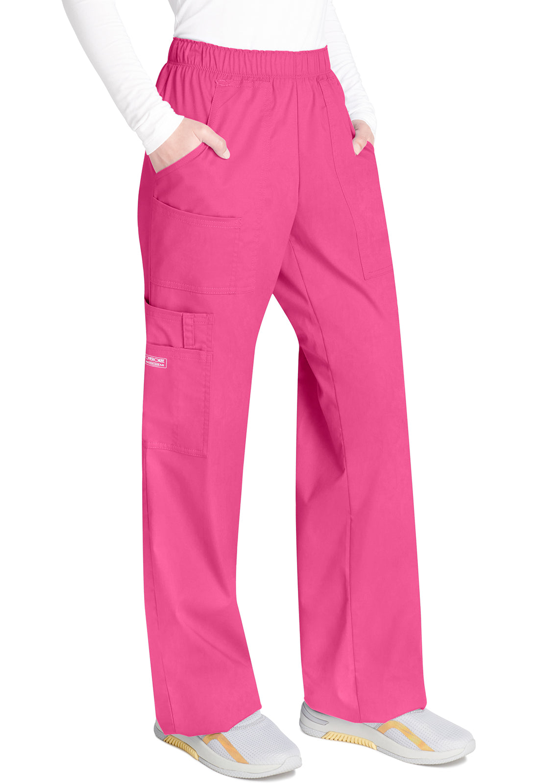 Cherokee Workwear Cargo broek met middelhoge taille en elastische tailleband met 7 zakken en Core Stretch WWE4005