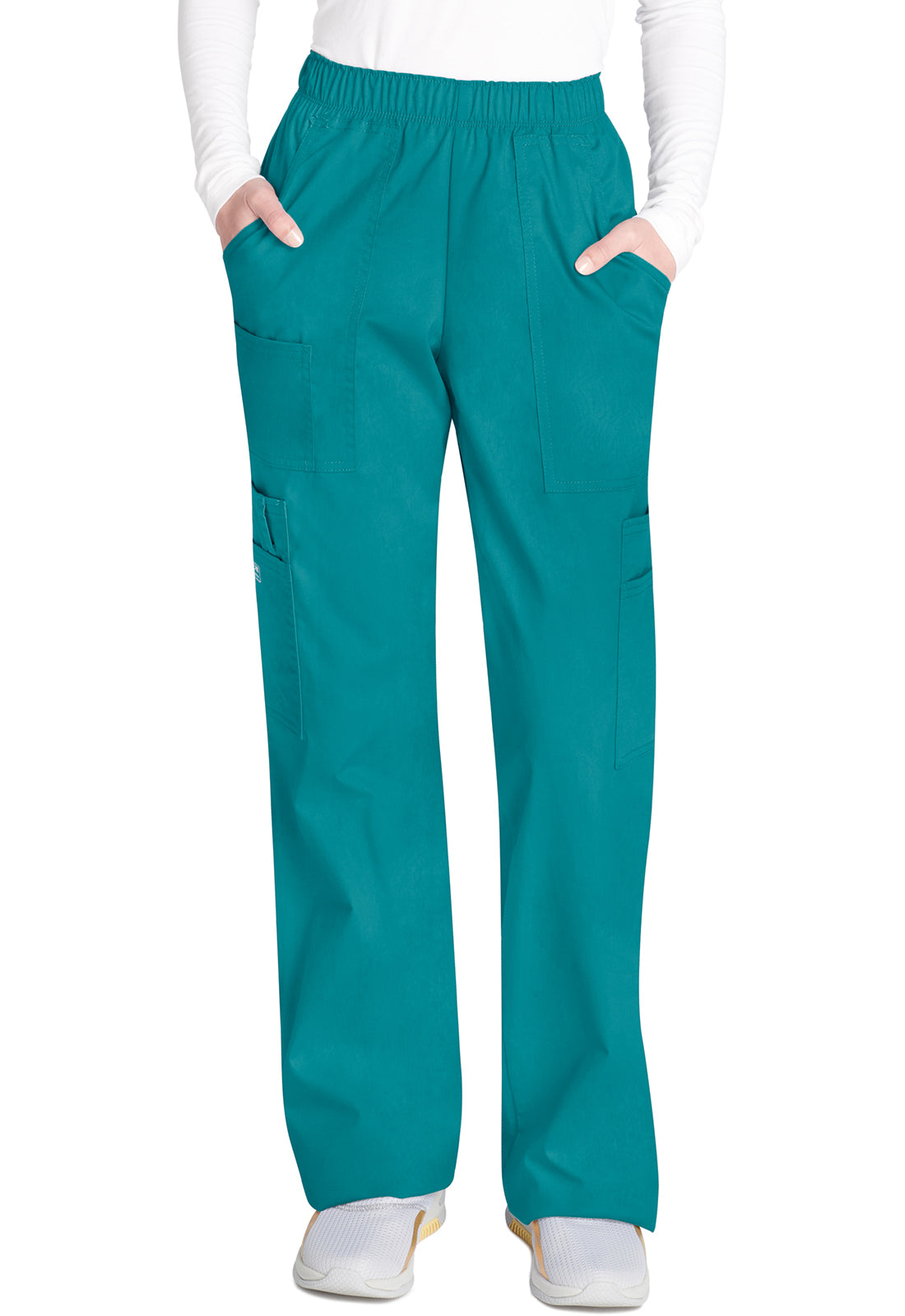 Cherokee Workwear Cargo broek met middelhoge taille en elastische tailleband met 7 zakken en Core Stretch WWE4005