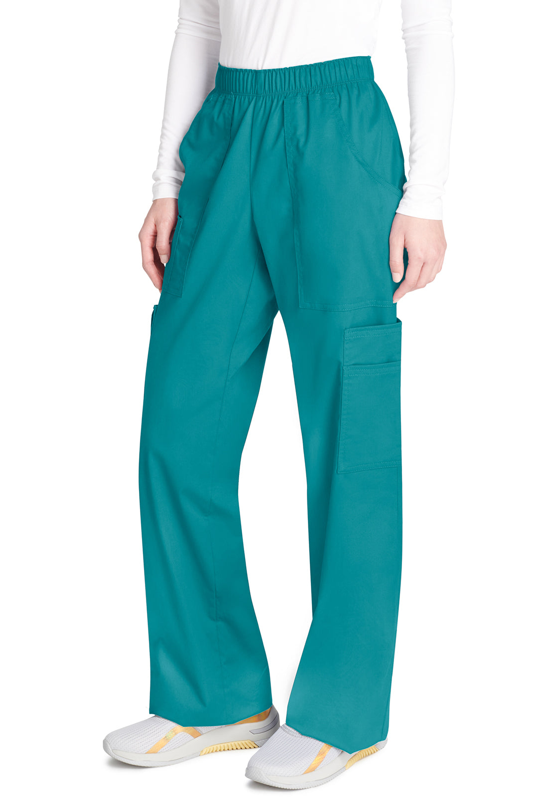 Cherokee Workwear Cargo broek met middelhoge taille en elastische tailleband met 7 zakken en Core Stretch WWE4005