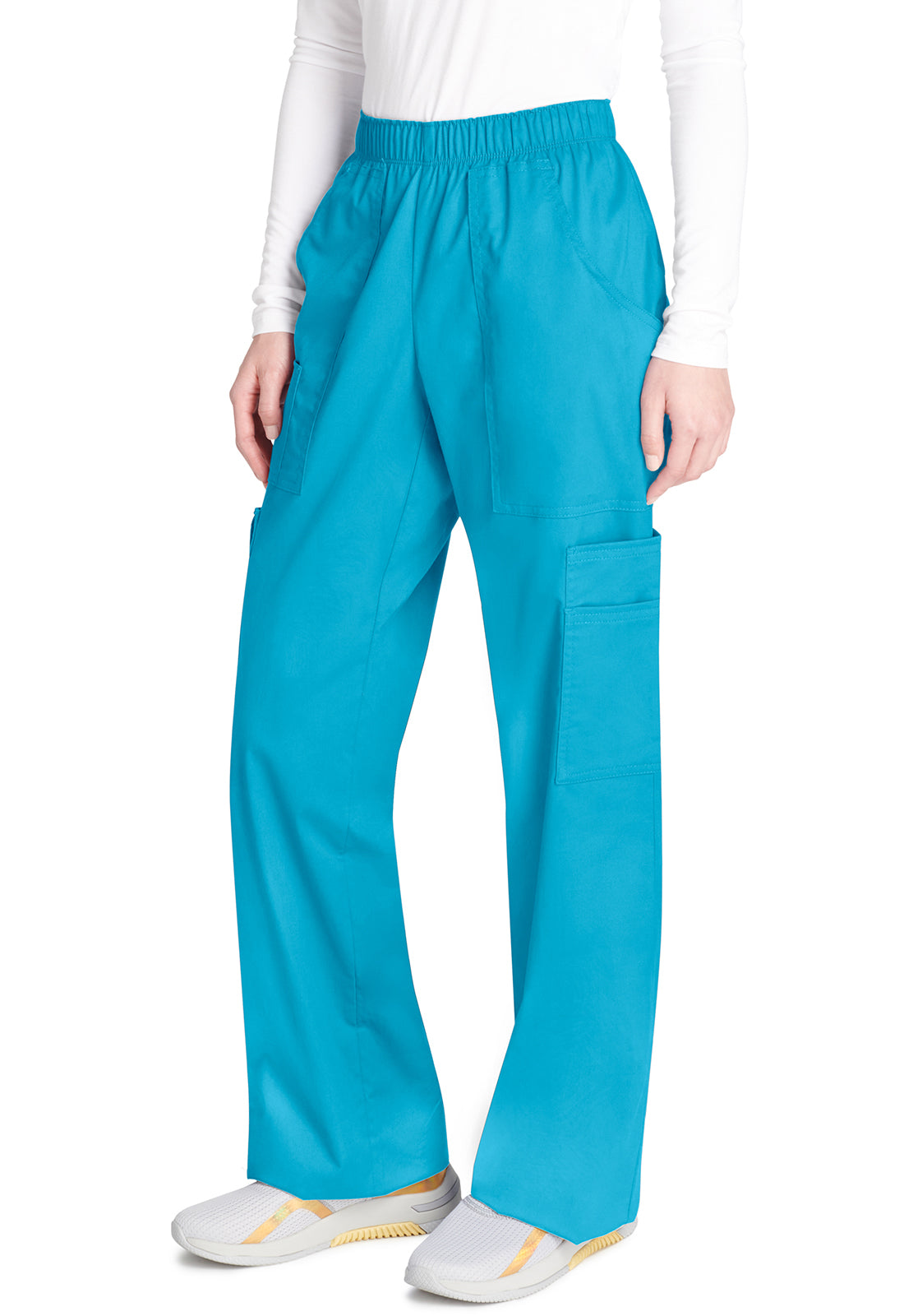 Cherokee Workwear Cargo broek met middelhoge taille en elastische tailleband met 7 zakken en Core Stretch WWE4005