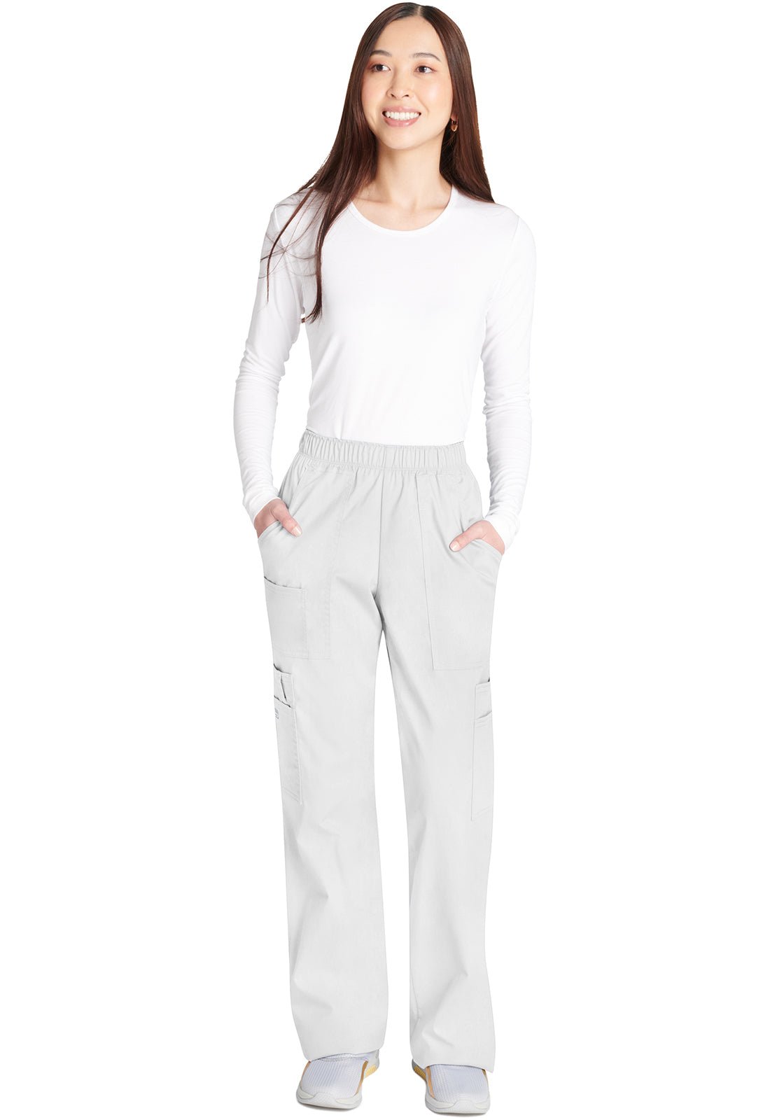 Cherokee Workwear Cargo broek met middelhoge taille en elastische tailleband met 7 zakken en Core Stretch WWE4005