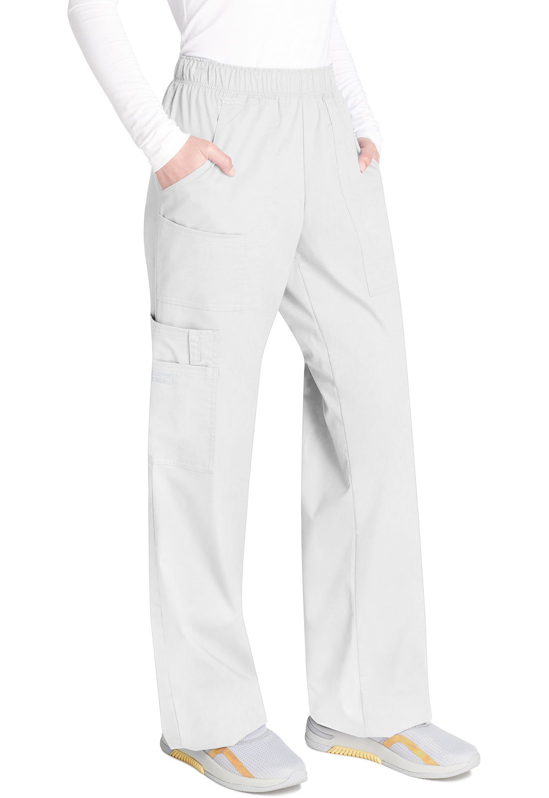 Cherokee Workwear Cargo broek met middelhoge taille en elastische tailleband met 7 zakken en Core Stretch WWE4005