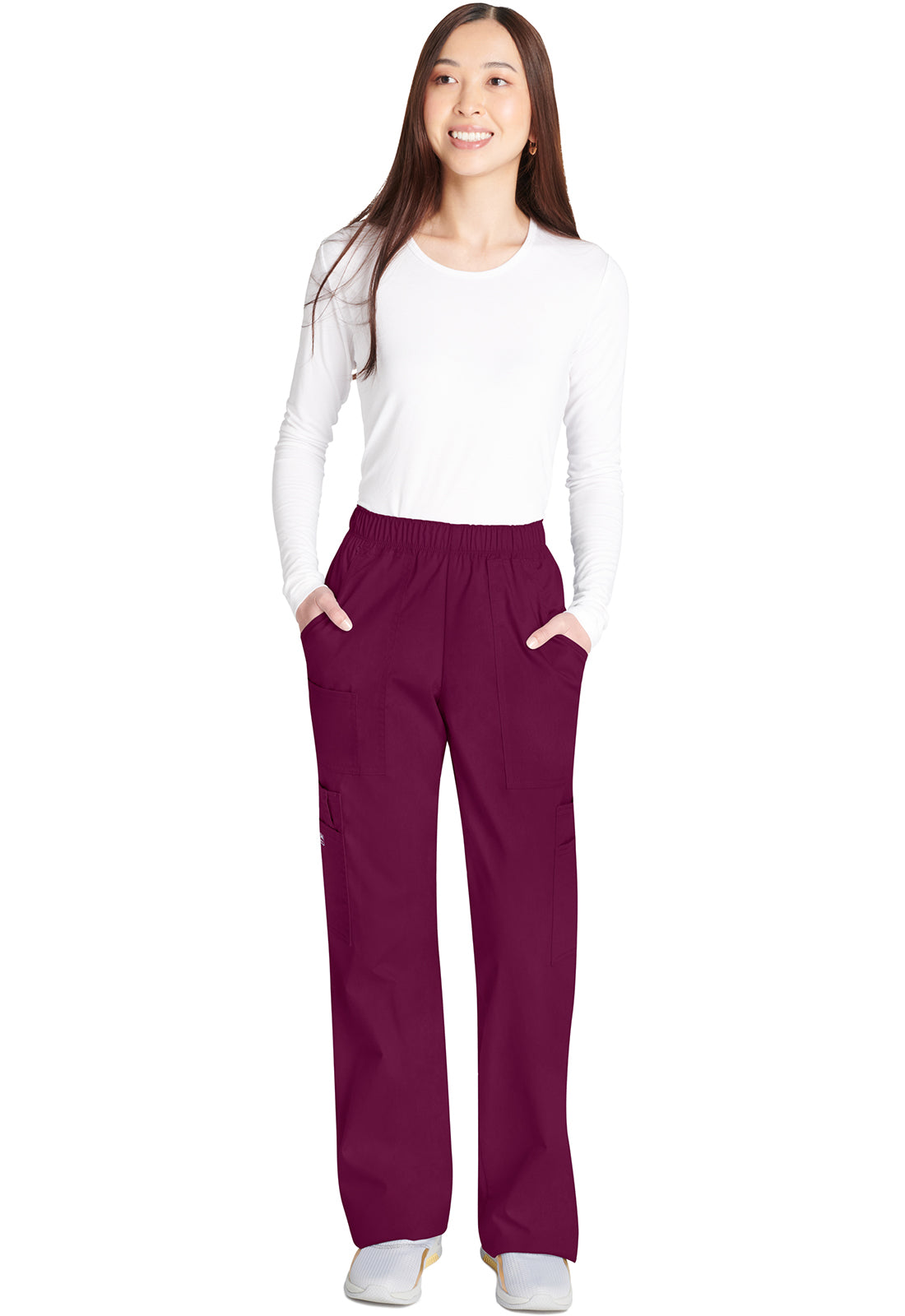 Cherokee Workwear Cargo broek met middelhoge taille en elastische tailleband met 7 zakken en Core Stretch WWE4005