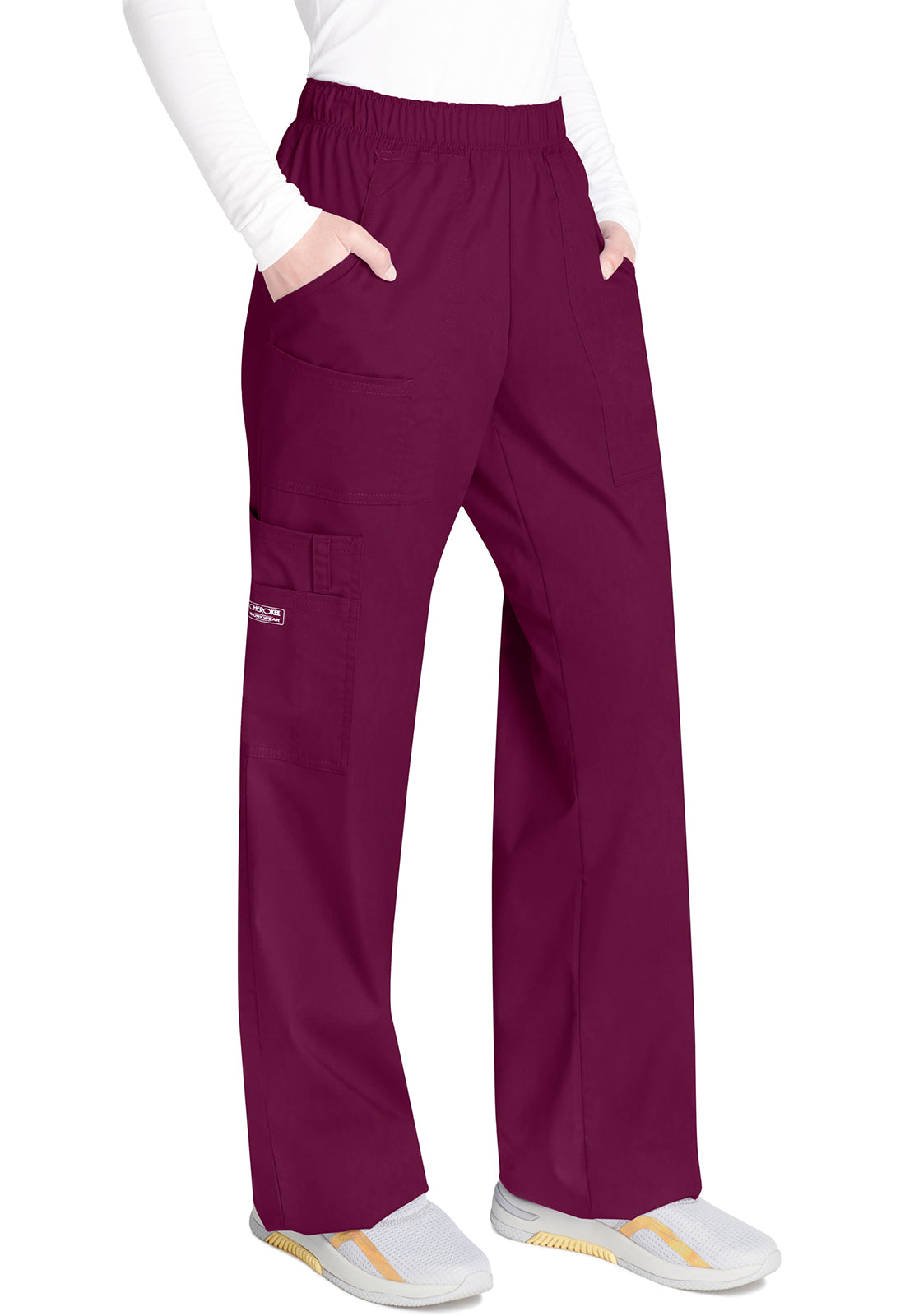Cherokee Workwear Cargo broek met middelhoge taille en elastische tailleband met 7 zakken en Core Stretch WWE4005