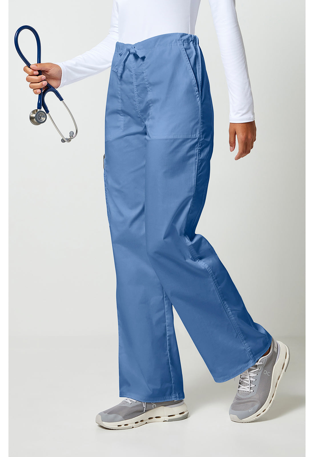 Unisex cargo broek met trekkoord met rechte pijpen en Core Stretch WWE4043