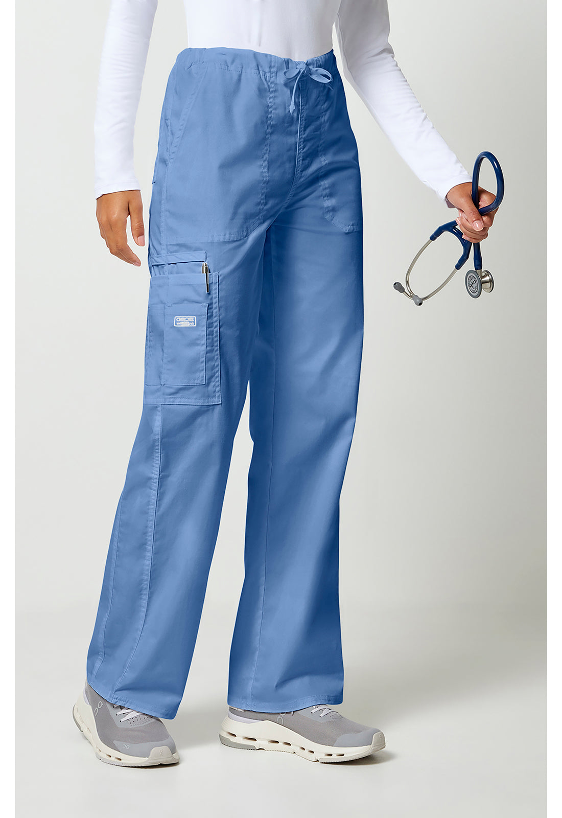 Unisex cargo broek met trekkoord met rechte pijpen en Core Stretch WWE4043