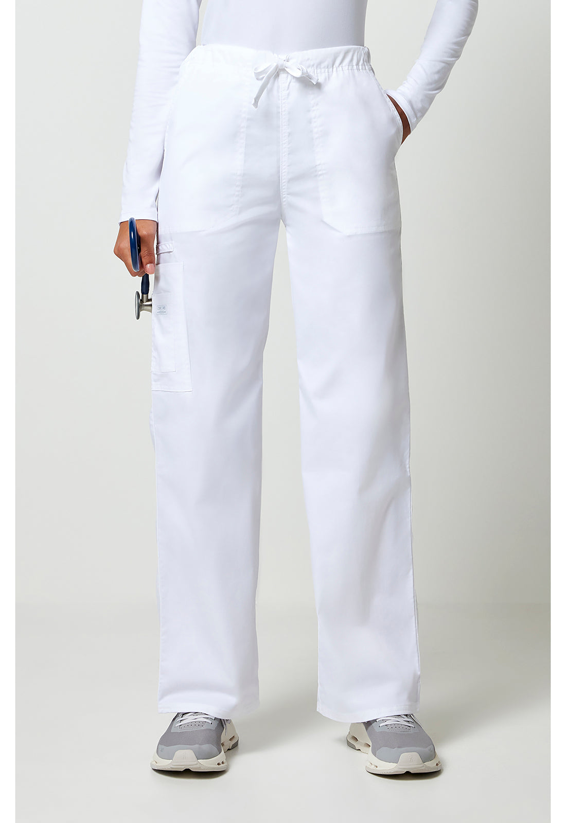 Unisex cargo broek met trekkoord met rechte pijpen en Core Stretch WWE4043