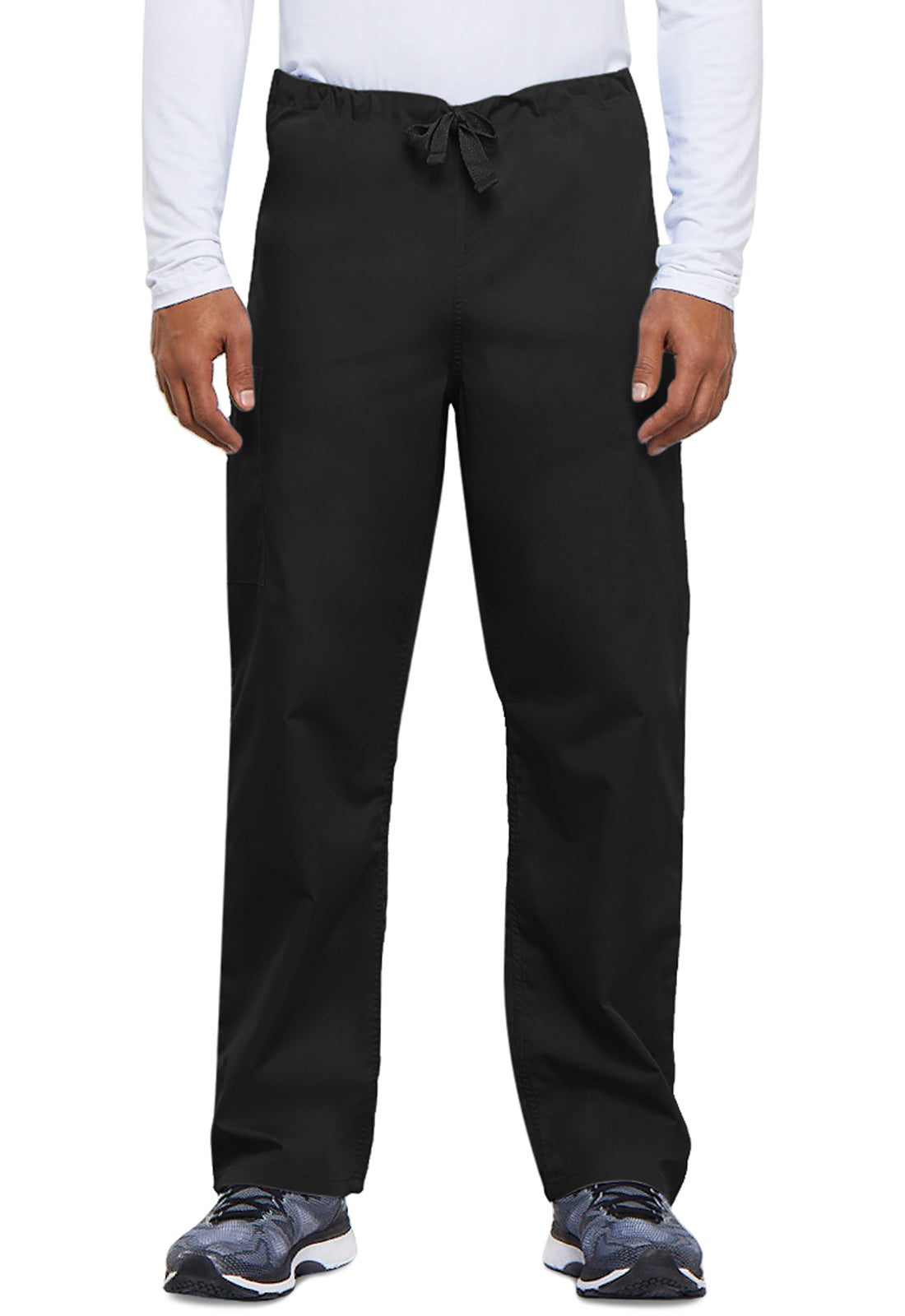 Unisex cargo broek met trekkoord met rechte pijpen en traditionele pasvorm