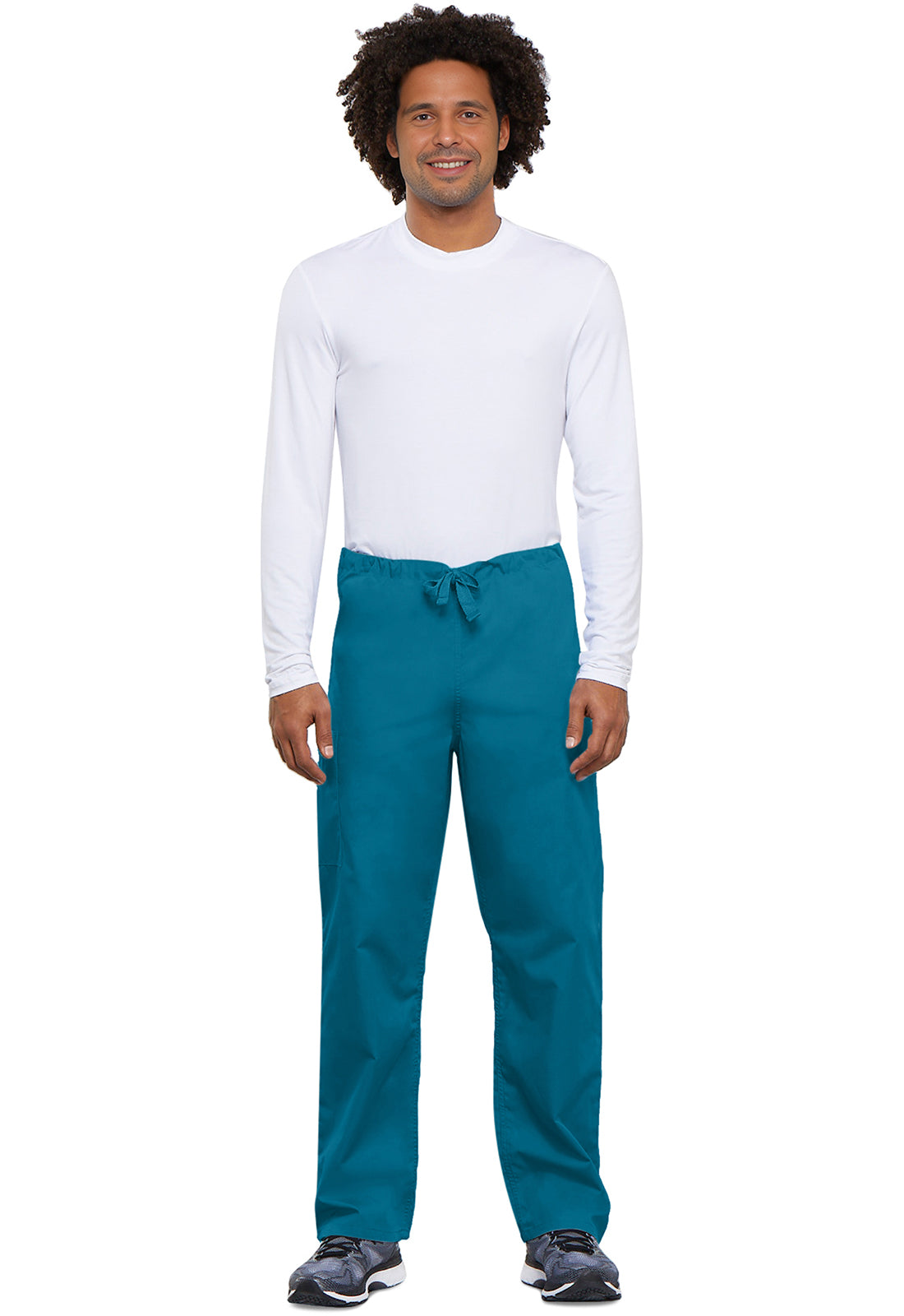 Unisex cargo broek met trekkoord met rechte pijpen en traditionele pasvorm